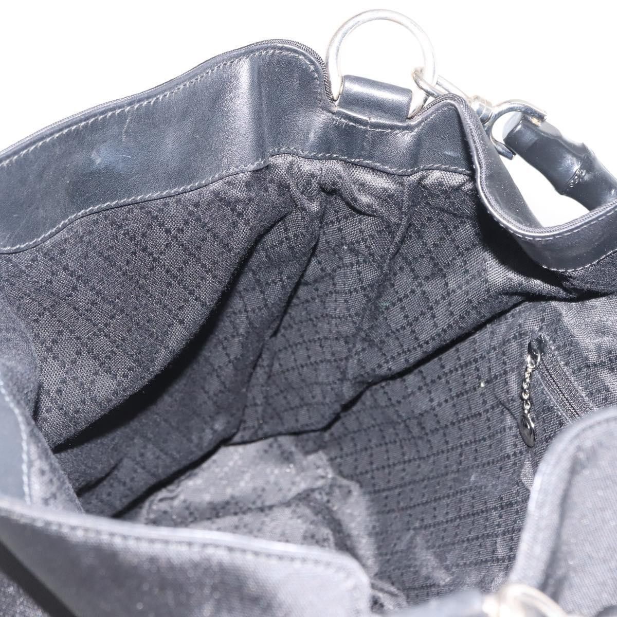 Gucci Gucci Vintage Bamboo Handle Open Hobo Nylon Size ONE SIZE - 20 Thumbnail