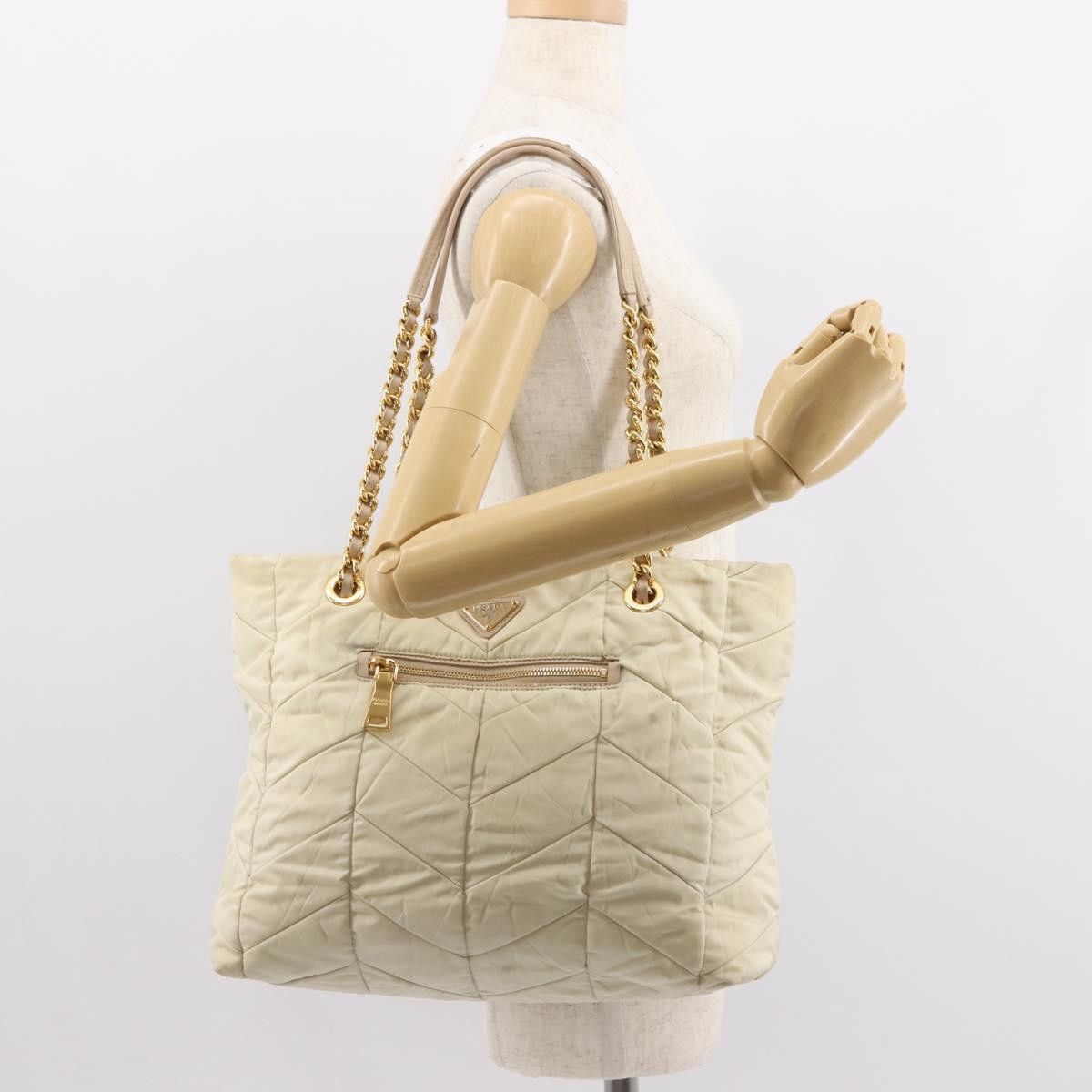 Prada Prada Chain Front Zip Tote Quilted Tessuto Size ONE SIZE - 15 Thumbnail