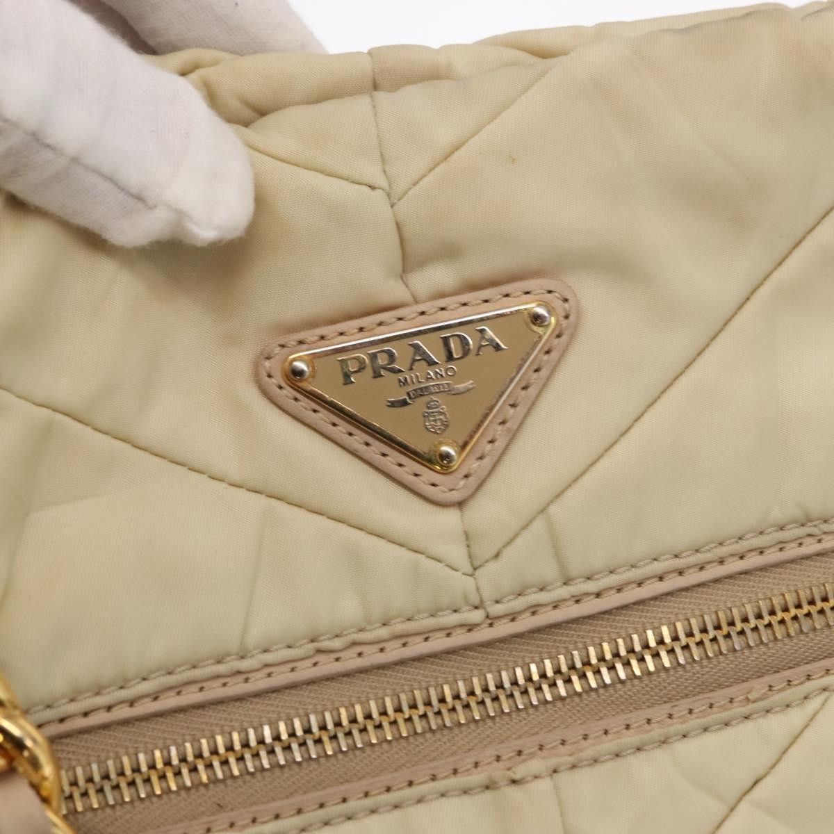 Prada Prada Chain Front Zip Tote Quilted Tessuto Size ONE SIZE - 13 Thumbnail