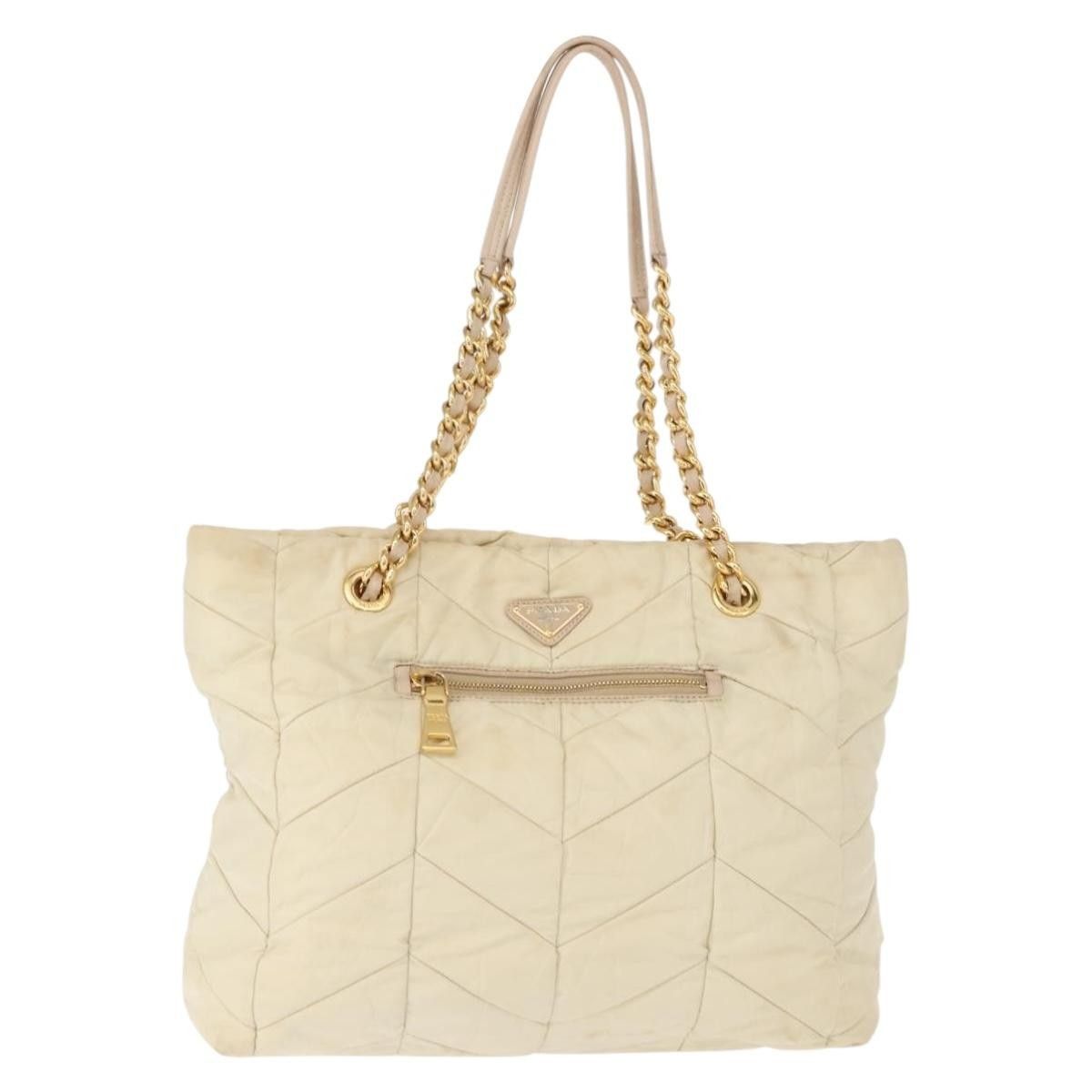 Prada Prada Chain Front Zip Tote Quilted Tessuto Size ONE SIZE - 16 Thumbnail