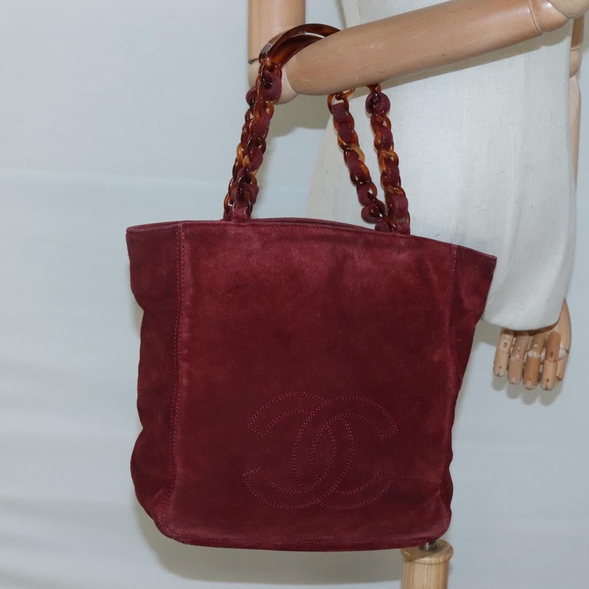 Chanel Chanel Vintage Resin Chain Tote Suede Size ONE SIZE - 14 Thumbnail
