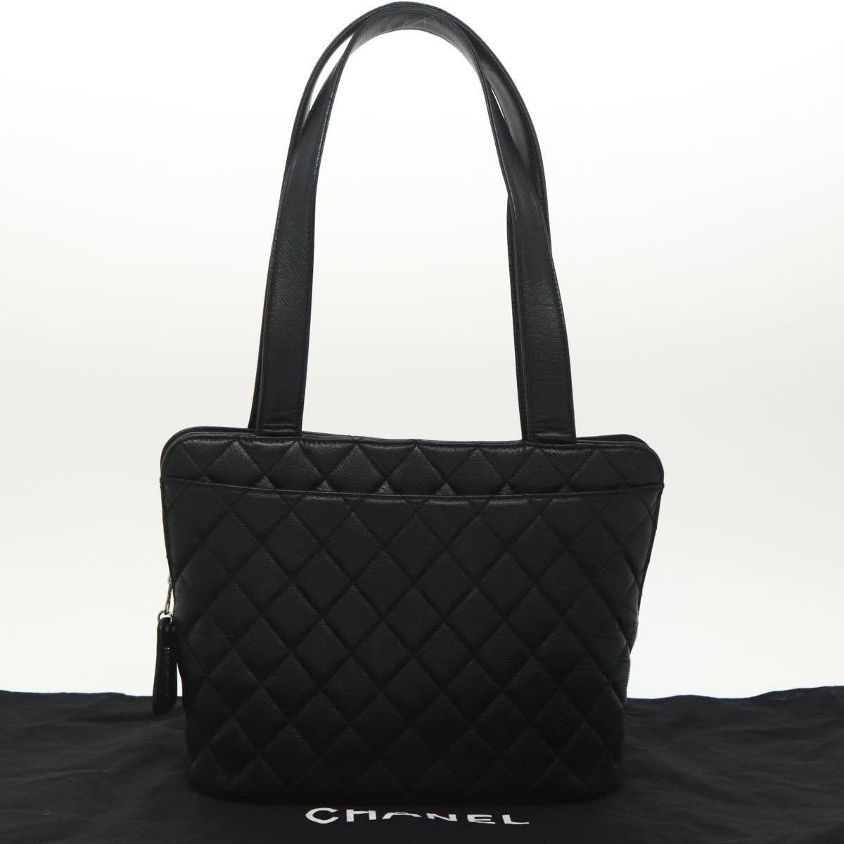 Chanel Chanel Vintage CC Zip Around Shoulder Bag Quilted Caviar Size ONE SIZE - 14 Thumbnail