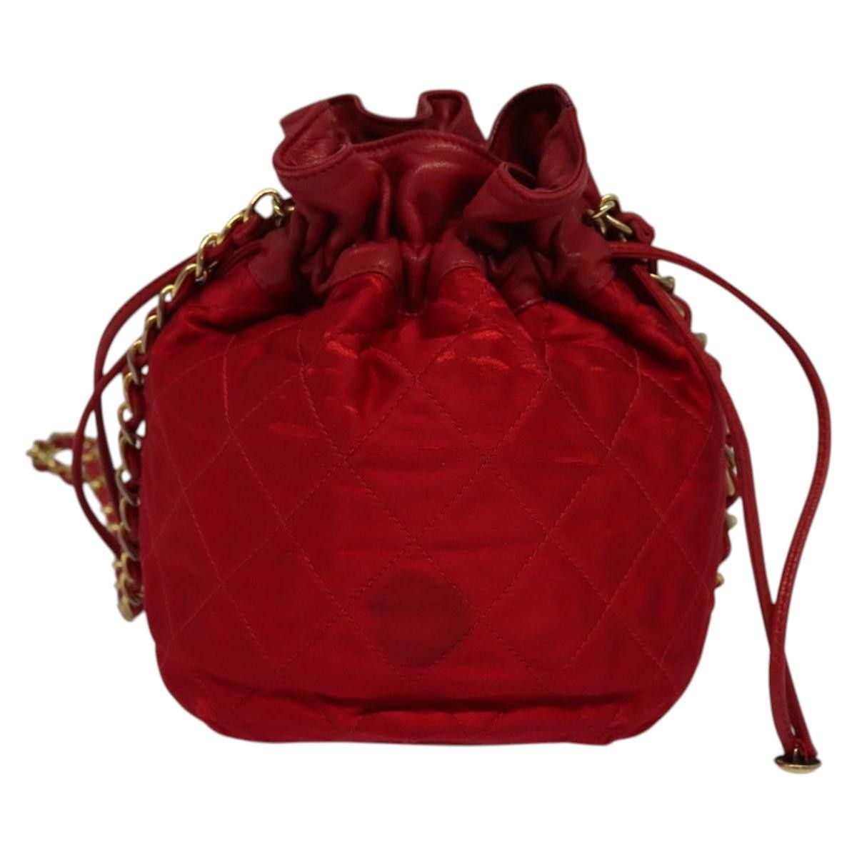 Chanel Chanel Vintage Drawstring Bucket Bag Quilted Satin Size ONE SIZE - 2 Thumbnail