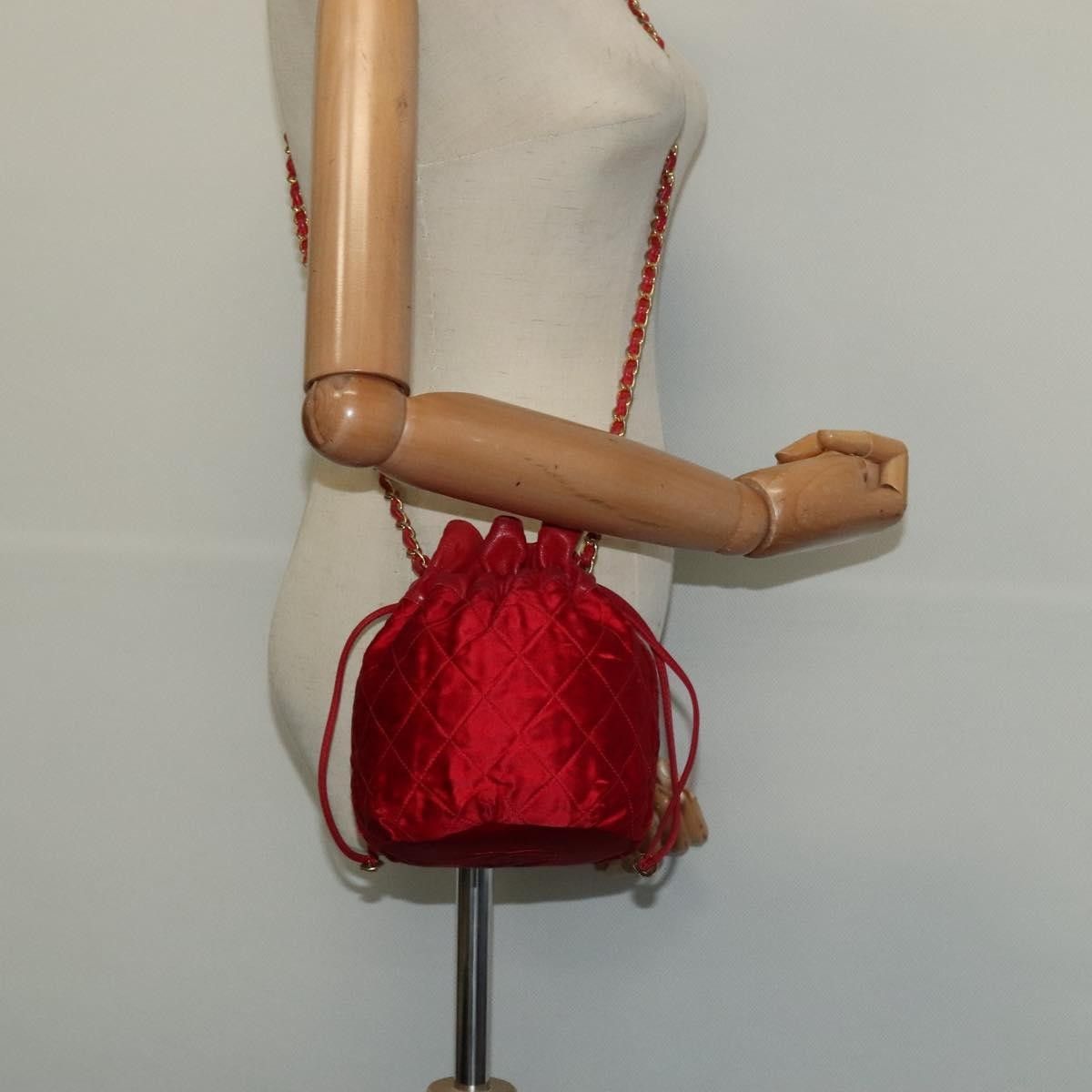 Chanel Chanel Vintage Drawstring Bucket Bag Quilted Satin Size ONE SIZE - 15 Thumbnail