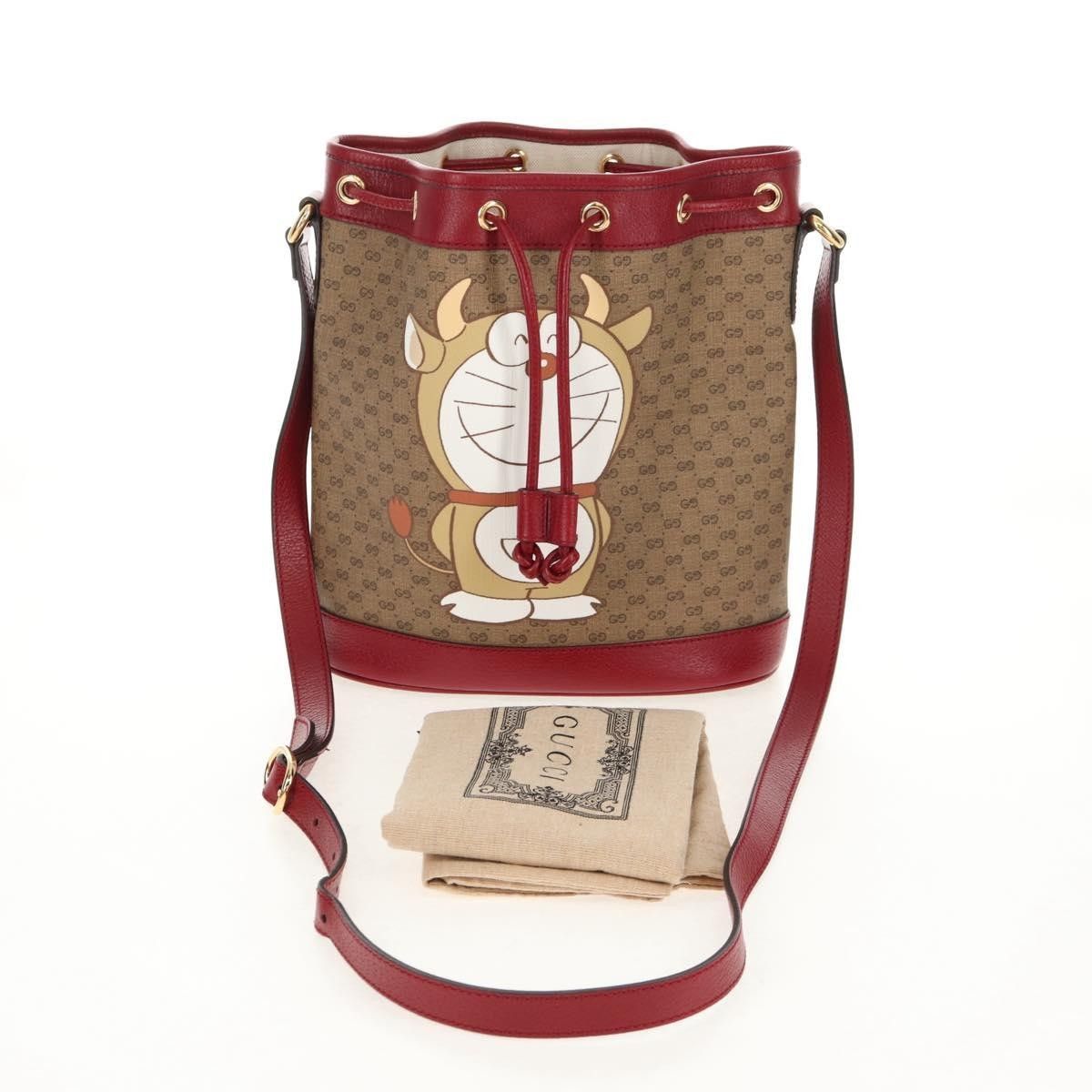 Gucci Gucci Doraemon Bucket Bag Printed Mini GG Coated Canvas Size ONE SIZE - 14 Thumbnail