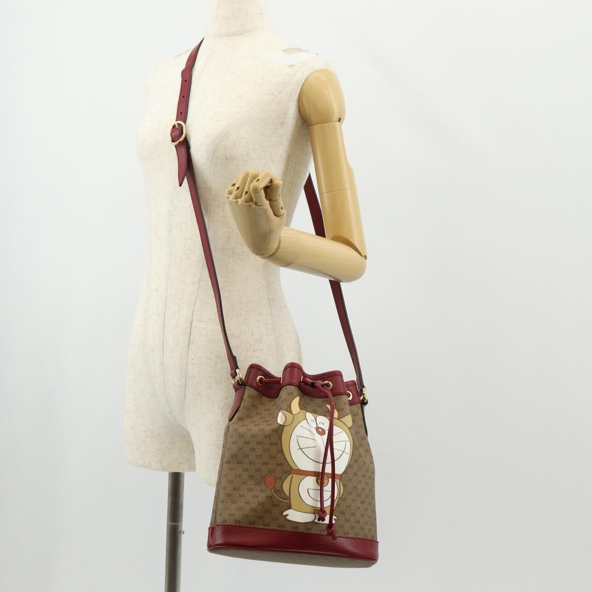 Gucci Gucci Doraemon Bucket Bag Printed Mini GG Coated Canvas Size ONE SIZE - 15 Thumbnail