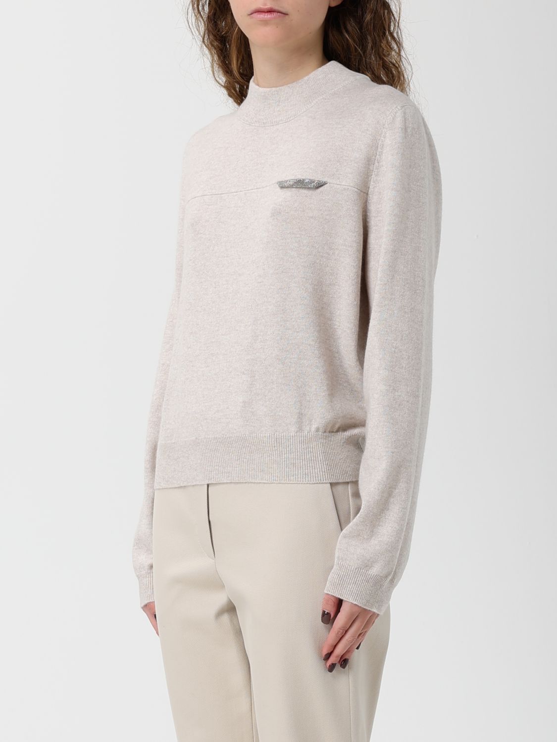 Brunello Cucinelli Brunello Cucinelli Sweater Woman Charcoal Size L / US 10 / IT 46 - 4 Thumbnail