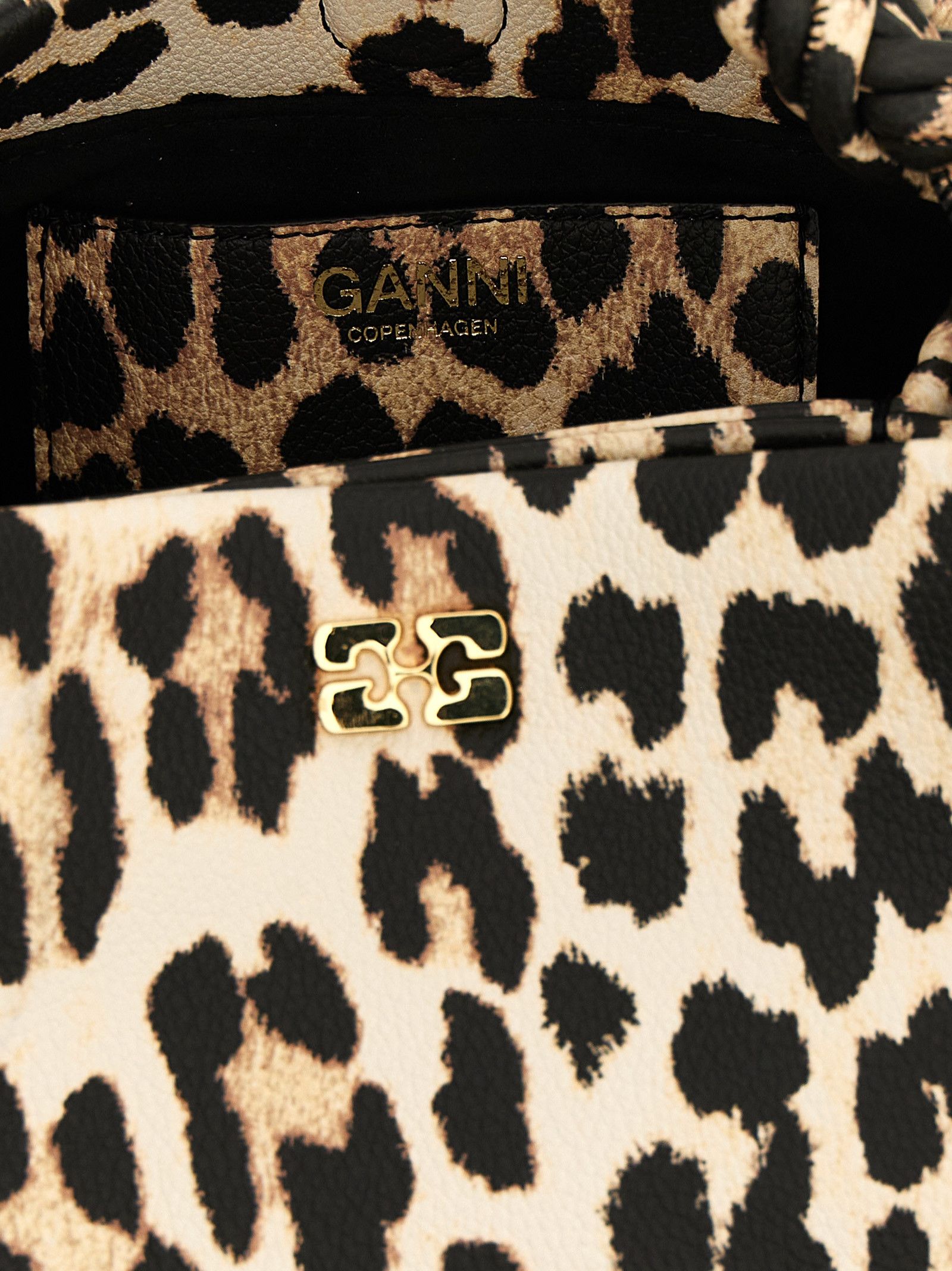 Ganni 'Small Bou Bag Leopard' Handbag Size ONE SIZE - 4 Thumbnail