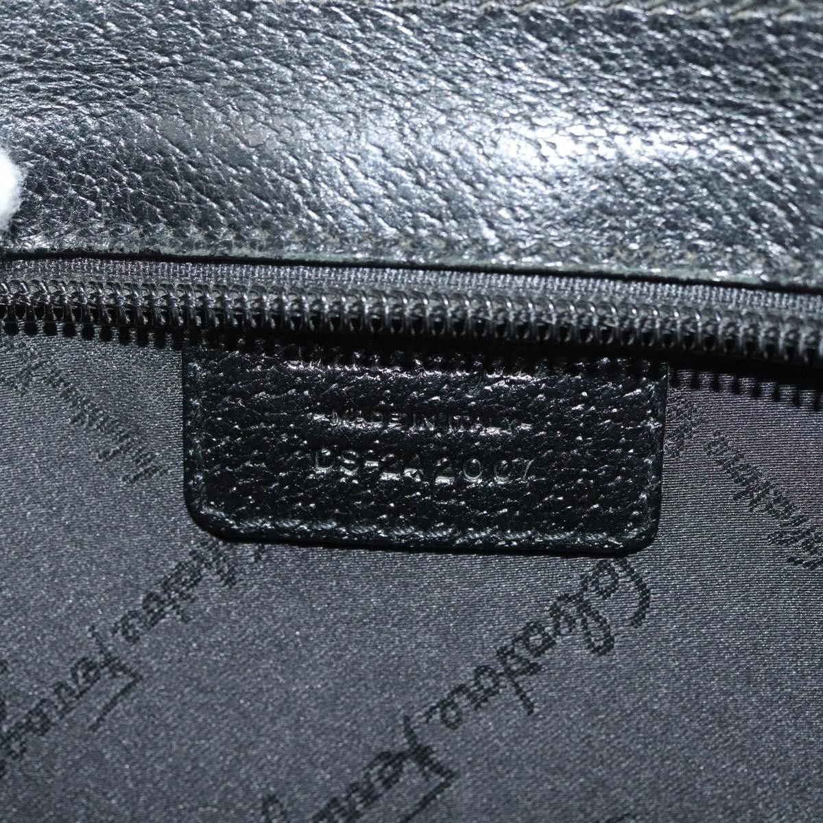 Salvatore Ferragamo Salvatore Ferragamo Logo Zip Pouch Leather Size ONE SIZE - 6 Thumbnail