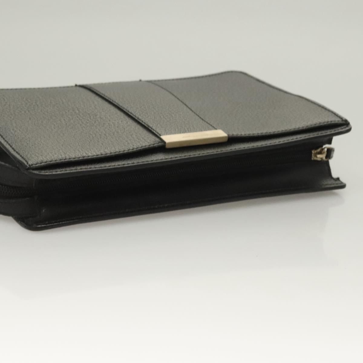 Salvatore Ferragamo Salvatore Ferragamo Logo Zip Pouch Leather Size ONE SIZE - 11 Thumbnail