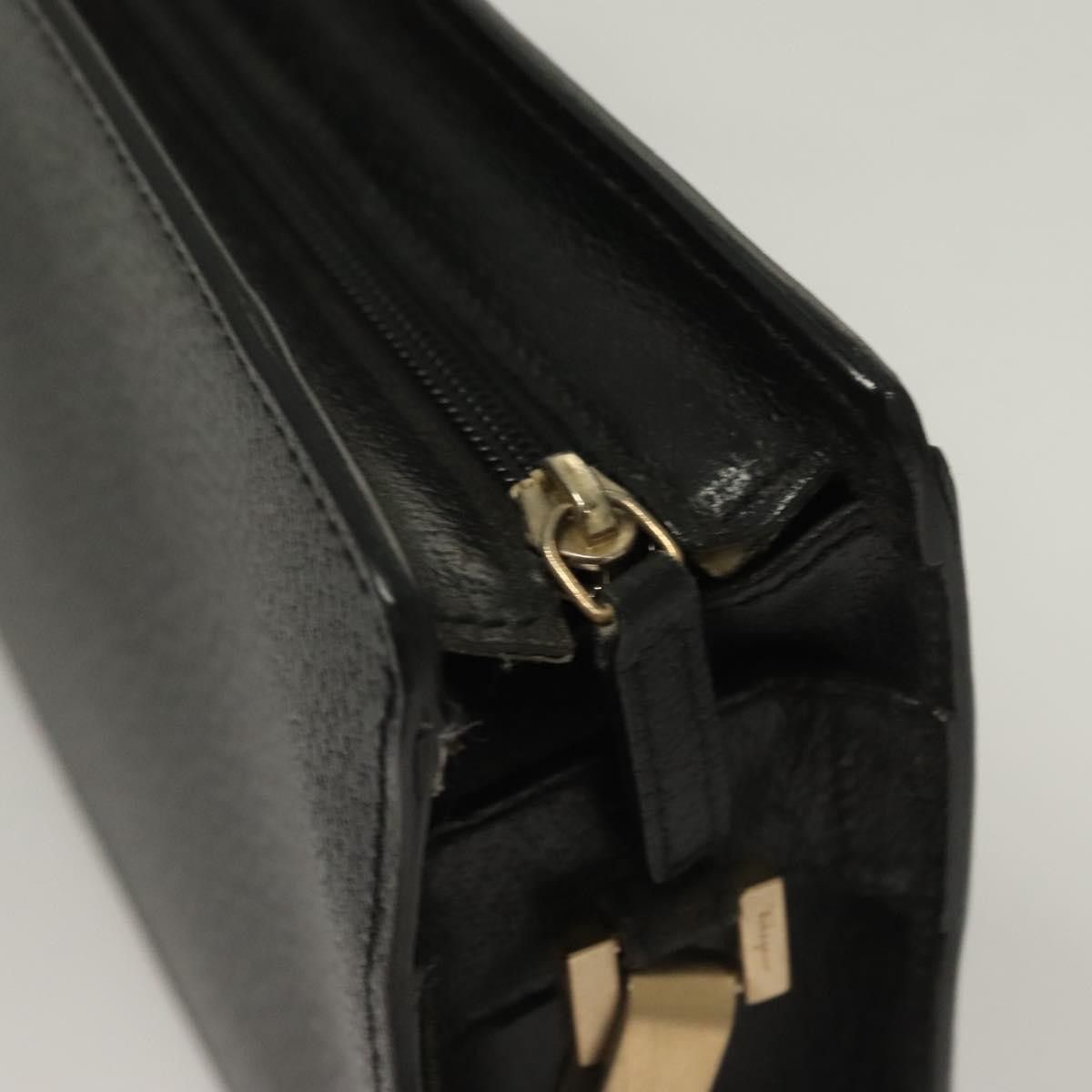 Salvatore Ferragamo Salvatore Ferragamo Logo Zip Pouch Leather Size ONE SIZE - 15 Thumbnail