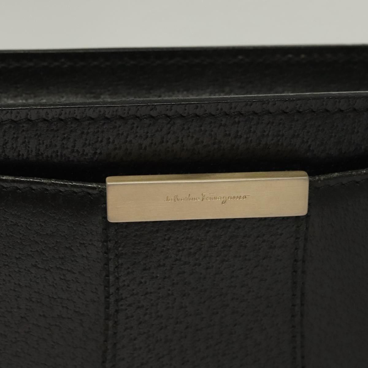 Salvatore Ferragamo Salvatore Ferragamo Logo Zip Pouch Leather Size ONE SIZE - 12 Thumbnail