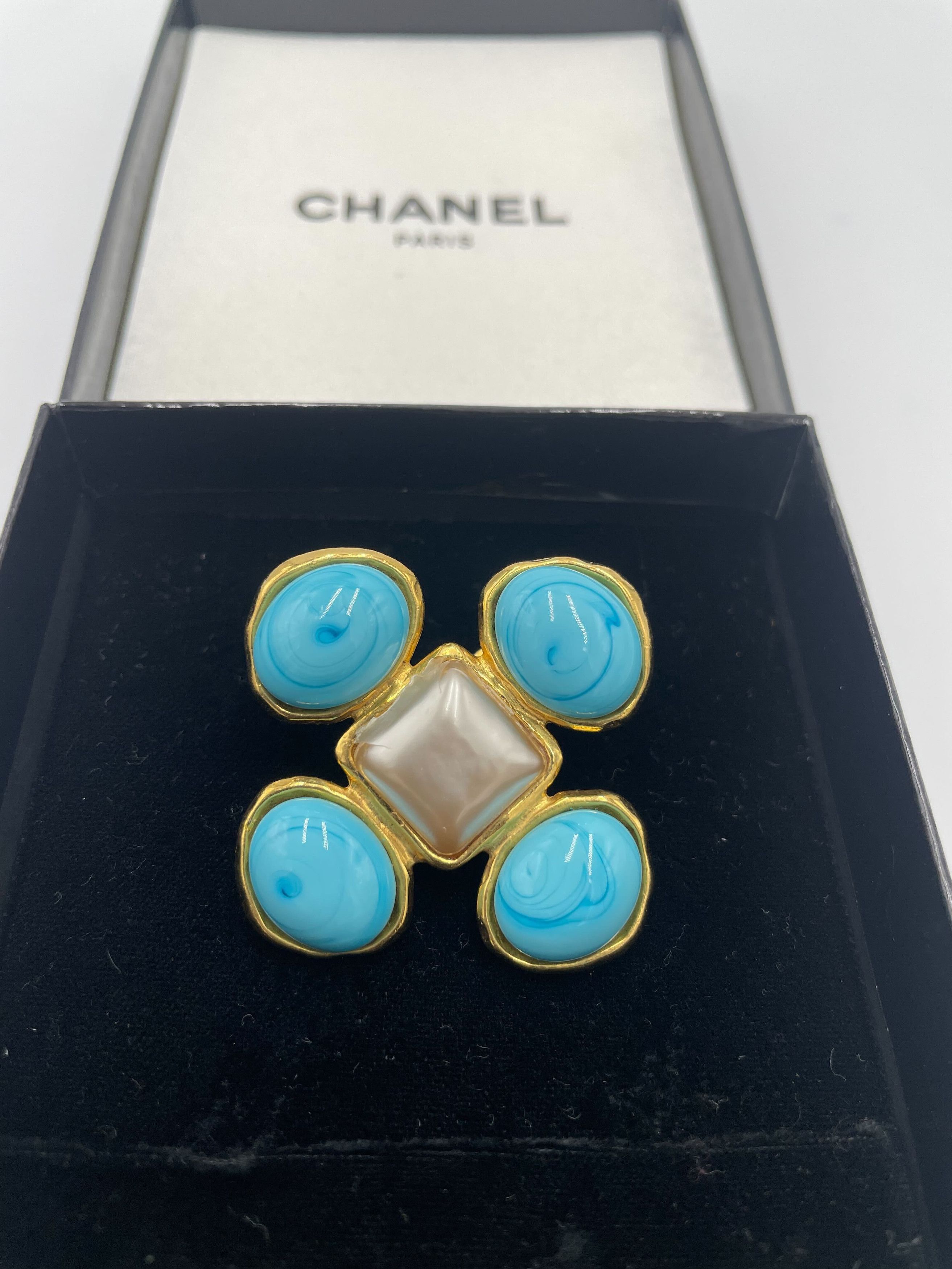 Chanel Chanel blue earings turquoise blue earrings Size ONE SIZE - 3 Thumbnail