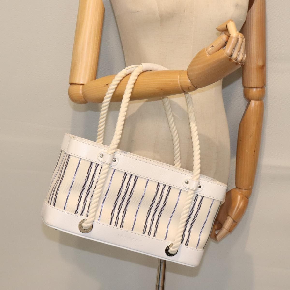 Burberry Burberry Vintage Handbag Canvas Size ONE SIZE - 12 Thumbnail