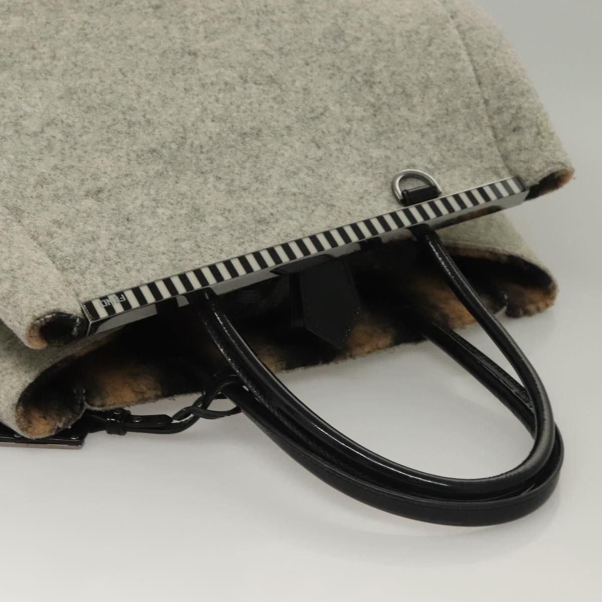 Fendi Fendi 2Jours Bag Felted Wool and Astrakhans Size ONE SIZE - 8 Thumbnail