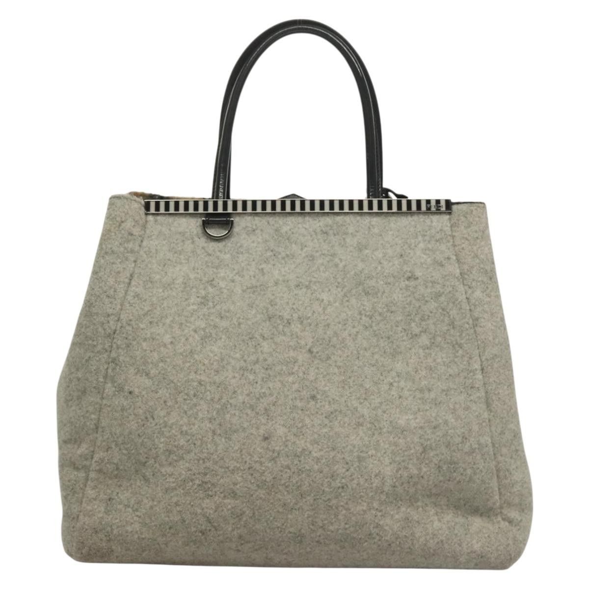 Fendi Fendi 2Jours Bag Felted Wool and Astrakhans Size ONE SIZE - 2 Thumbnail