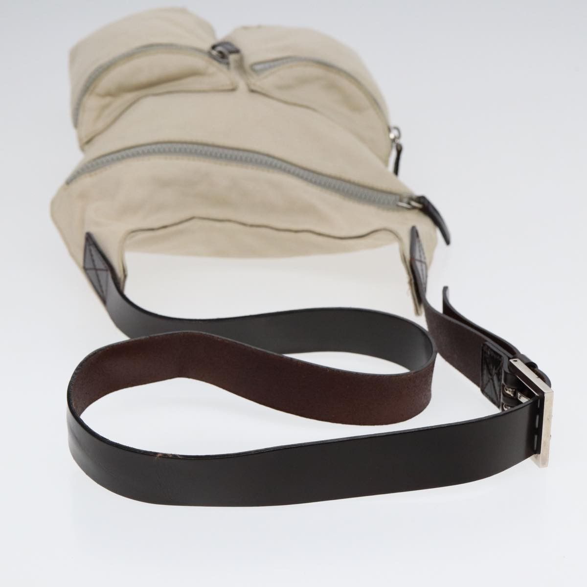 Fendi Fendi Vintage Double Pocket Zip Shoulder Bag Canvas Size ONE SIZE - 8 Thumbnail
