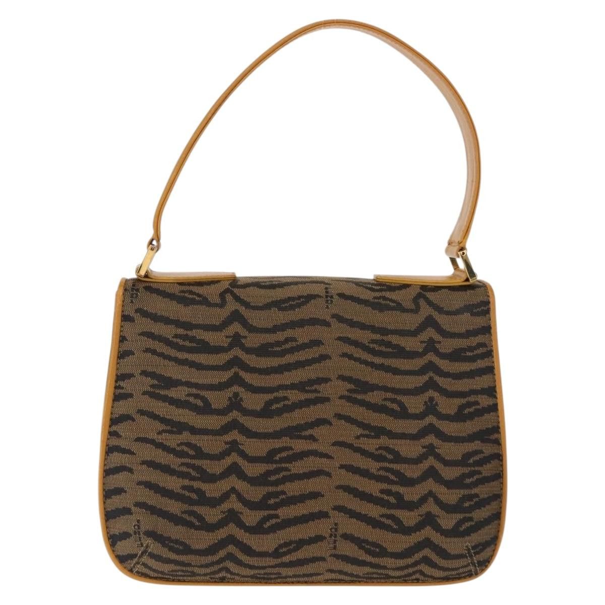 Fendi Fendi Vintage Tiger Print Shoulder Bag Canvas Size ONE SIZE - 3 Thumbnail