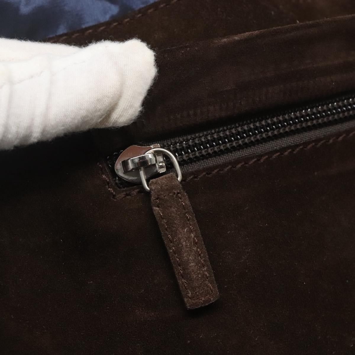 Salvatore Ferragamo Salvatore Ferragamo Convertible Front Zip Pocket Tote Suede Size ONE SIZE - 13 Thumbnail