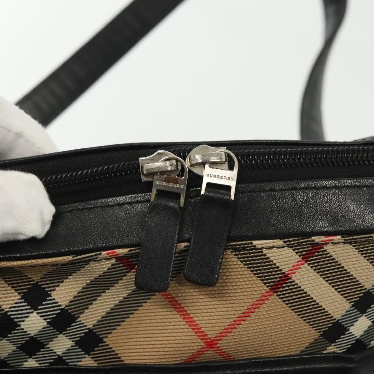 Burberry Burberry Nova Check Handbag Leather and Nylon Size ONE SIZE - 12 Thumbnail