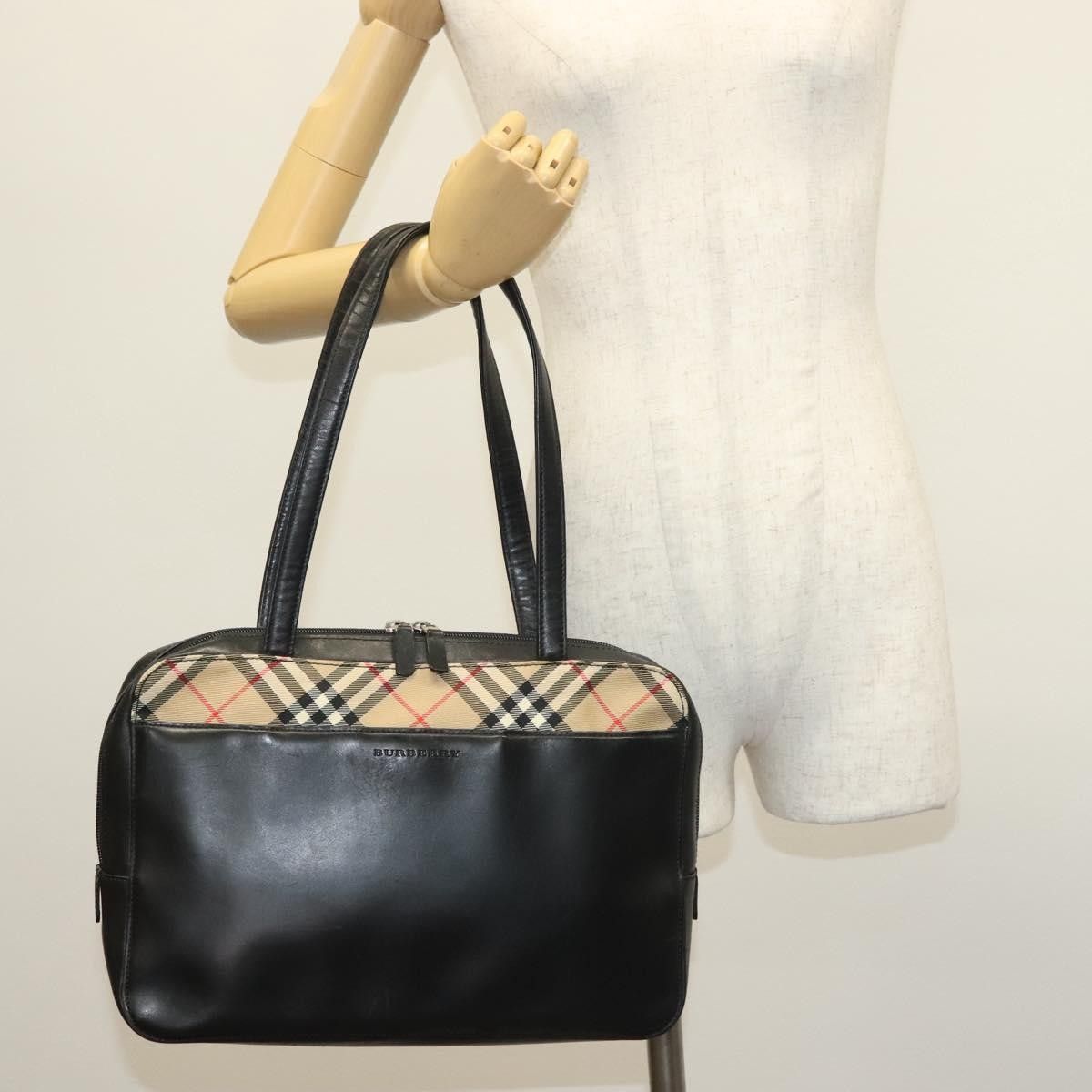 Burberry Burberry Nova Check Handbag Leather and Nylon Size ONE SIZE - 13 Thumbnail