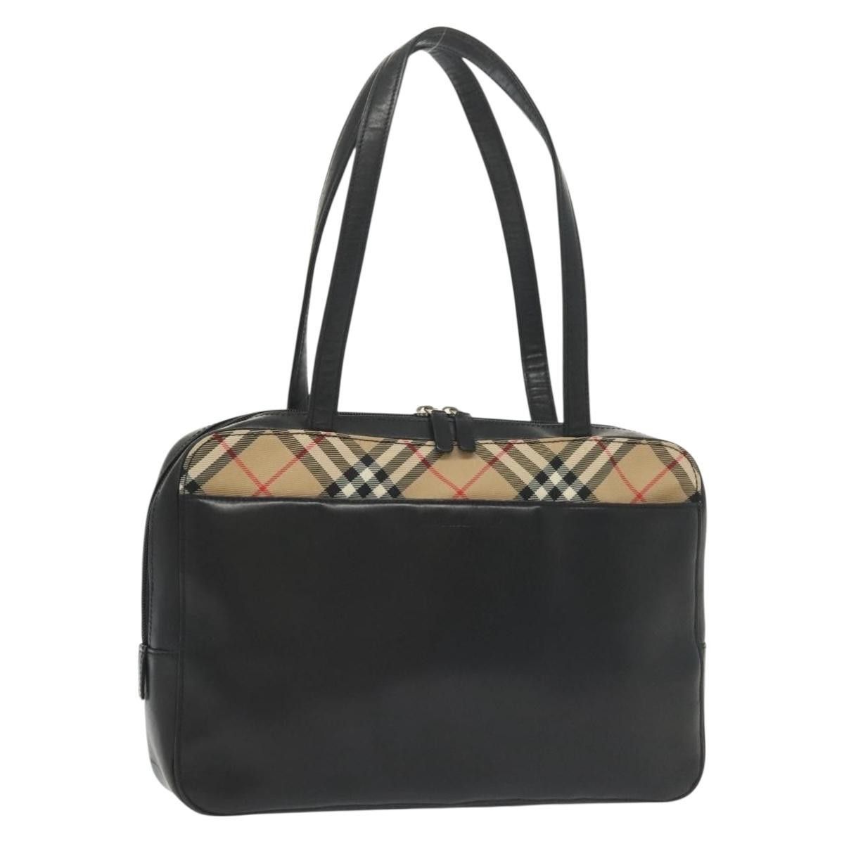 Burberry Burberry Nova Check Handbag Leather and Nylon Size ONE SIZE - 14 Thumbnail