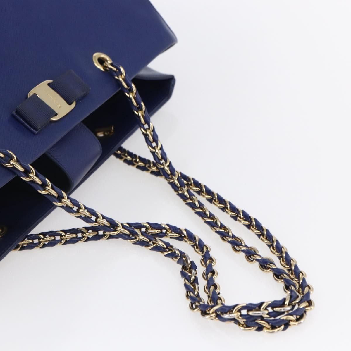 Salvatore Ferragamo Salvatore Ferragamo Vara Bow Chain Tote Leather Size ONE SIZE - 7 Thumbnail