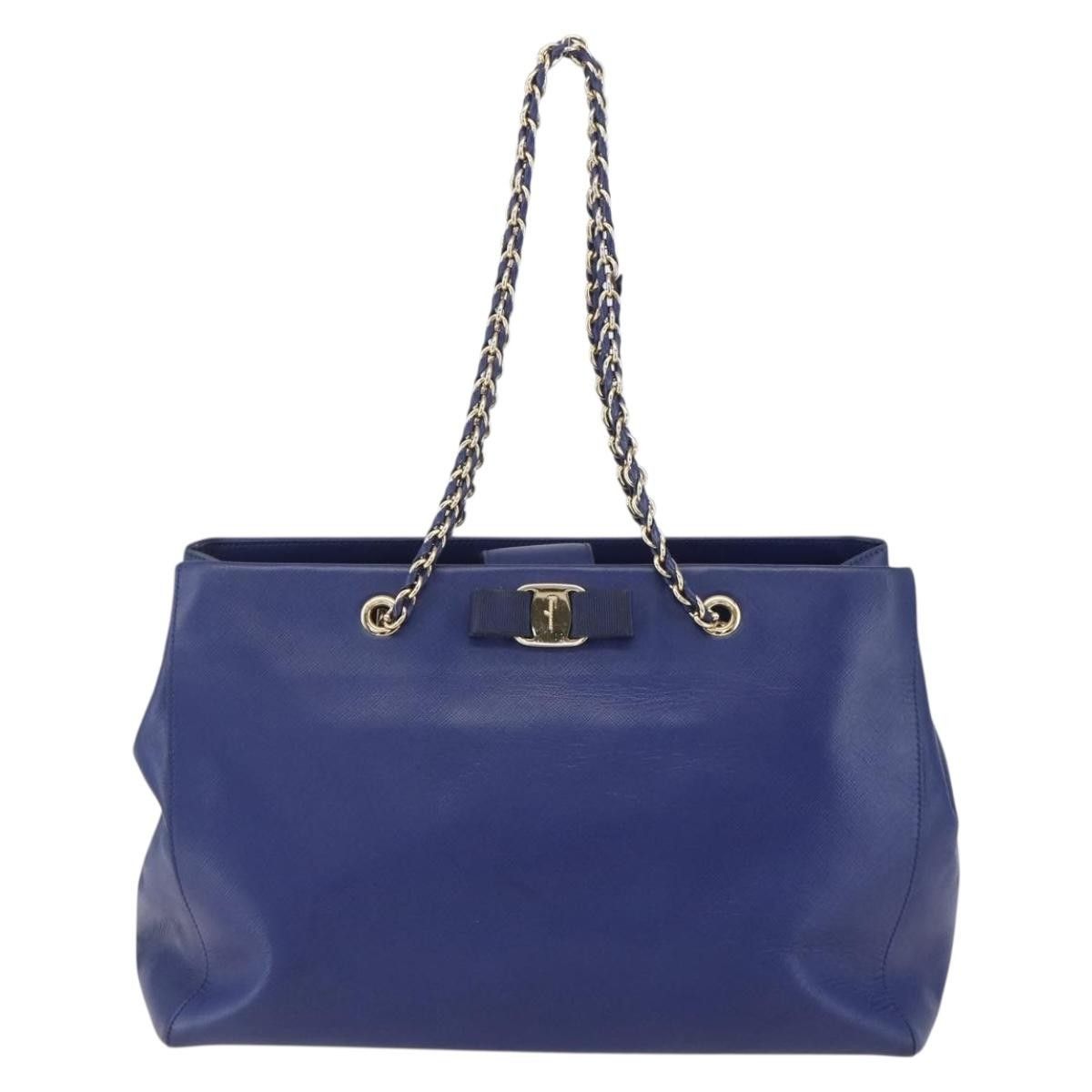 Salvatore Ferragamo Salvatore Ferragamo Vara Bow Chain Tote Leather Size ONE SIZE - 18 Thumbnail
