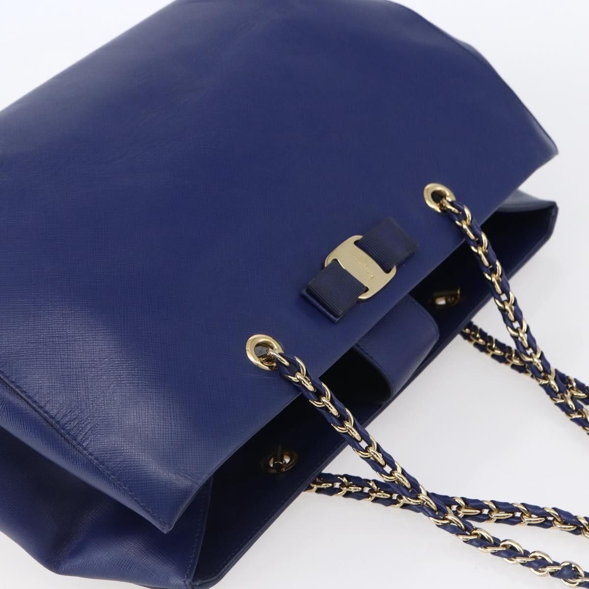 Salvatore Ferragamo Salvatore Ferragamo Vara Bow Chain Tote Leather Size ONE SIZE - 15 Thumbnail