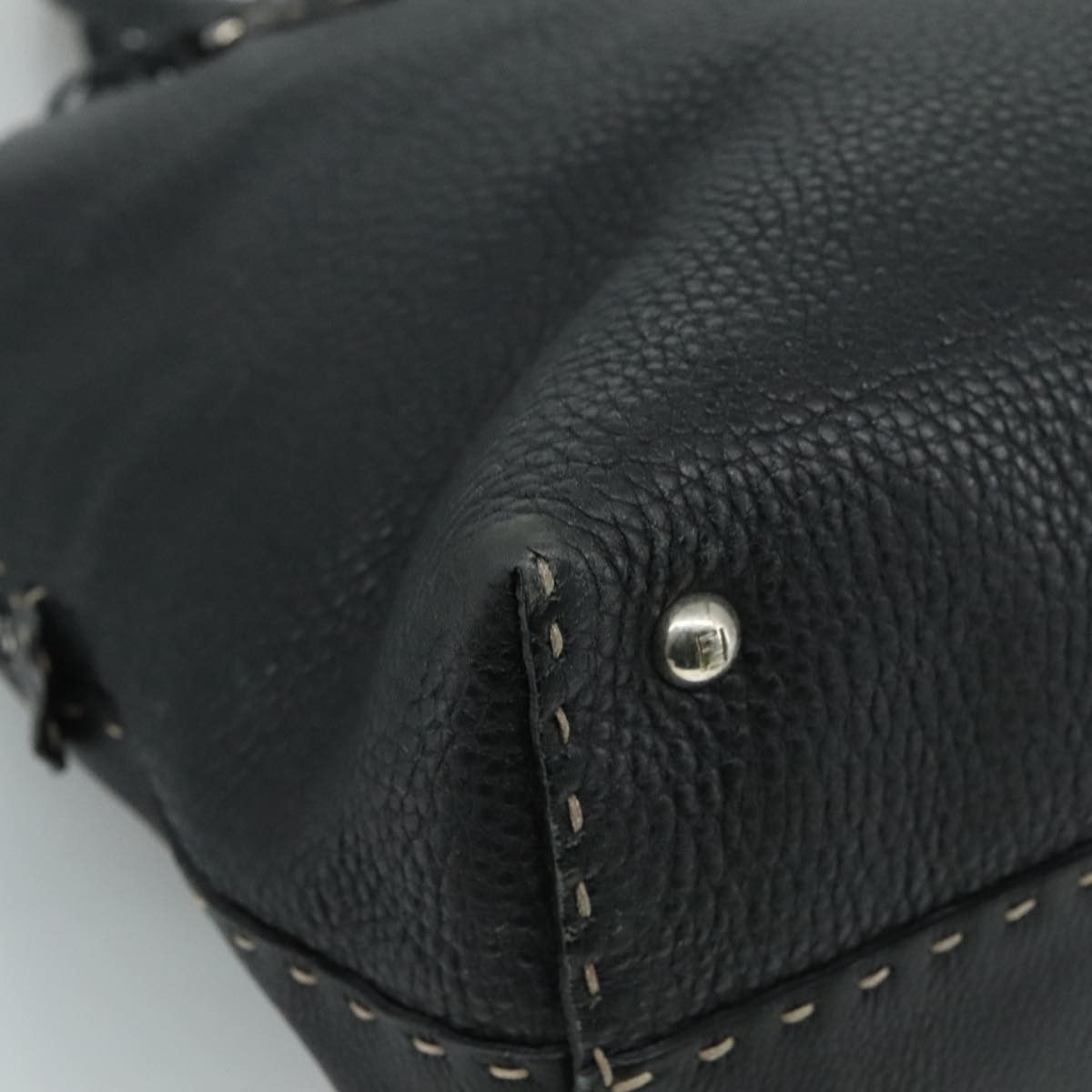 Fendi Fendi Selleria Handle Bag Embossed Leather Size ONE SIZE - 10 Thumbnail