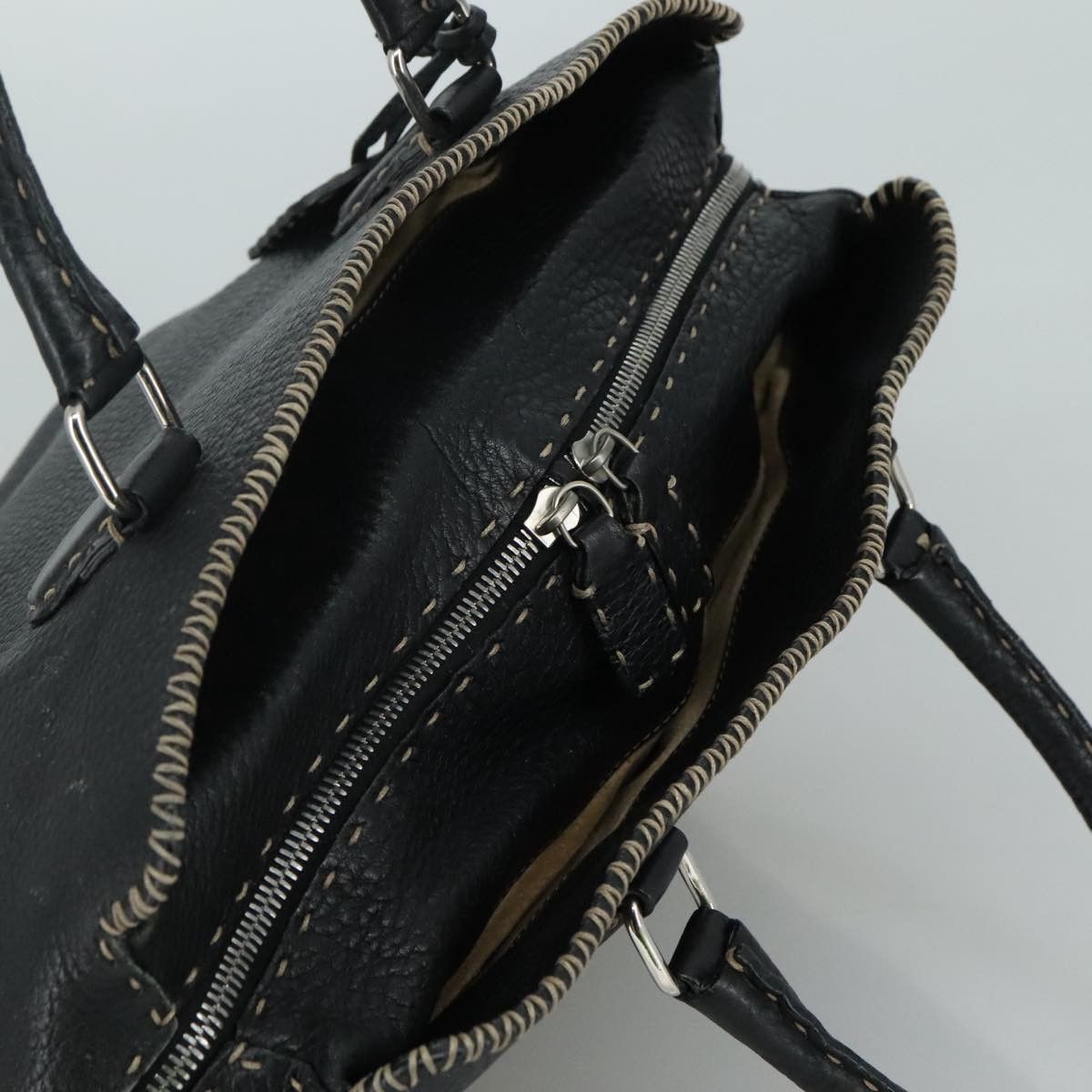 Fendi Fendi Selleria Handle Bag Embossed Leather Size ONE SIZE - 16 Thumbnail