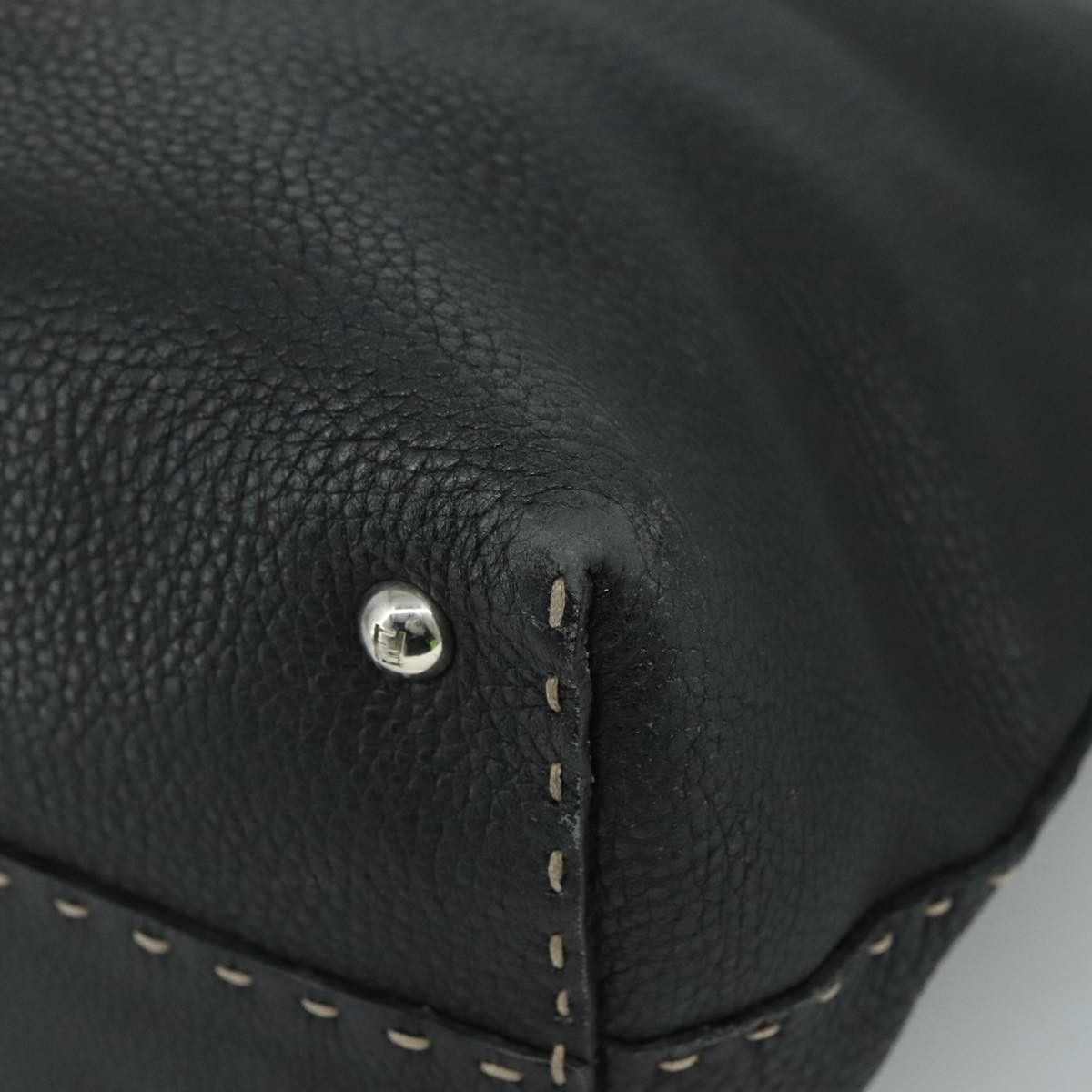Fendi Fendi Selleria Handle Bag Embossed Leather Size ONE SIZE - 9 Thumbnail