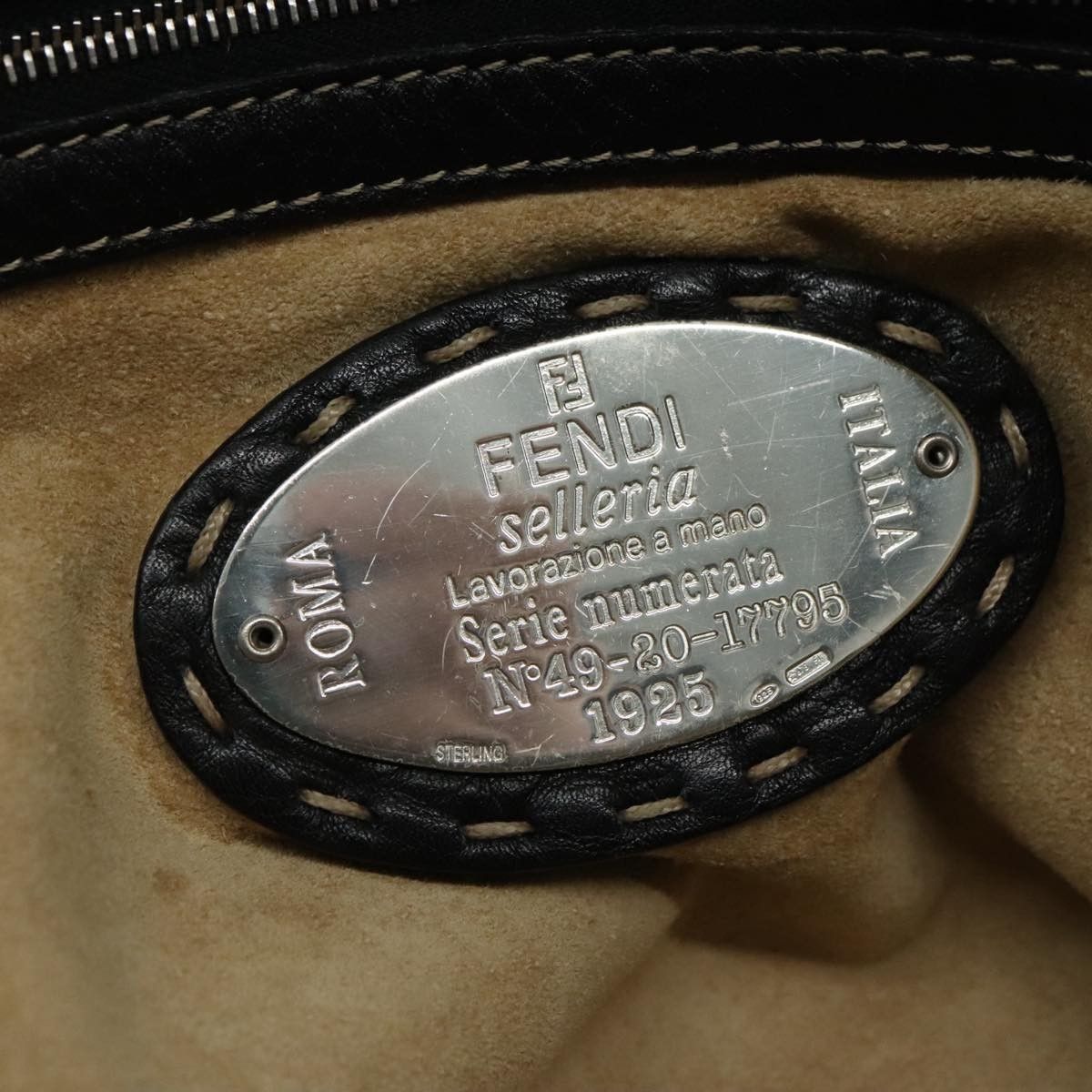 Fendi Fendi Selleria Handle Bag Embossed Leather Size ONE SIZE - 6 Thumbnail