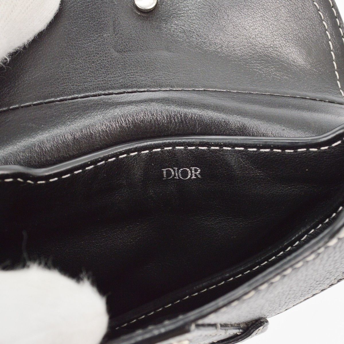 Dior Christian Dior Saddle Wristlet Clutch Leather Size ONE SIZE - 5 Thumbnail