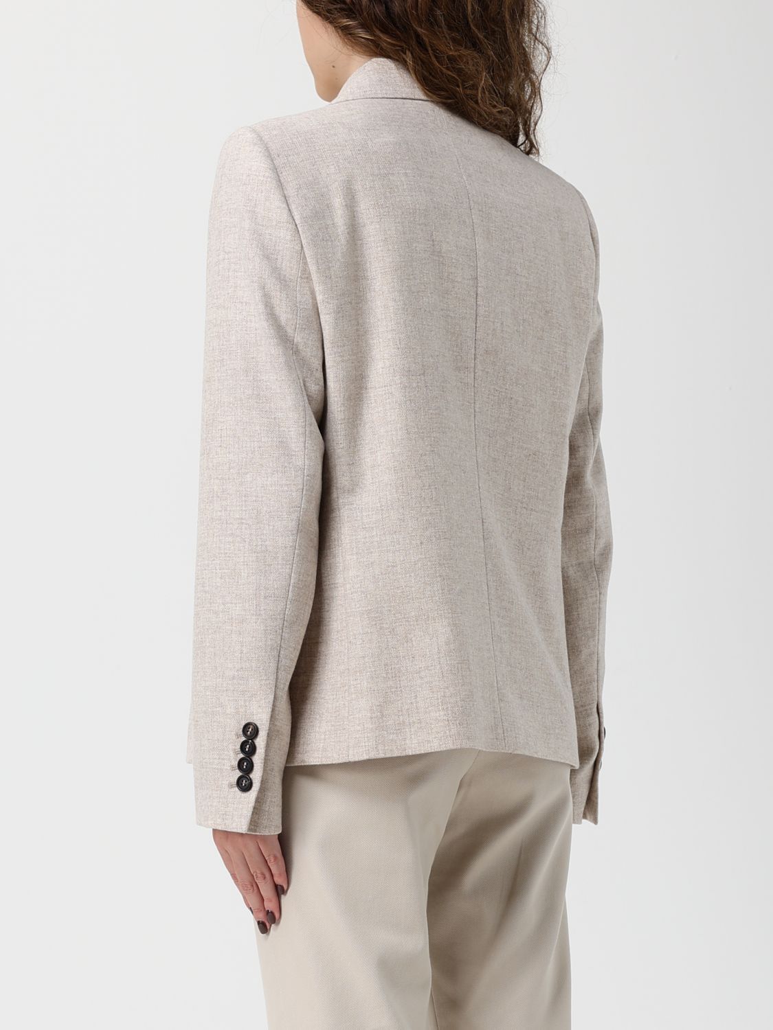 Brunello Cucinelli Brunello Cucinelli Jacket Woman Beige Size S / US 4 / IT 40 - 3 Thumbnail