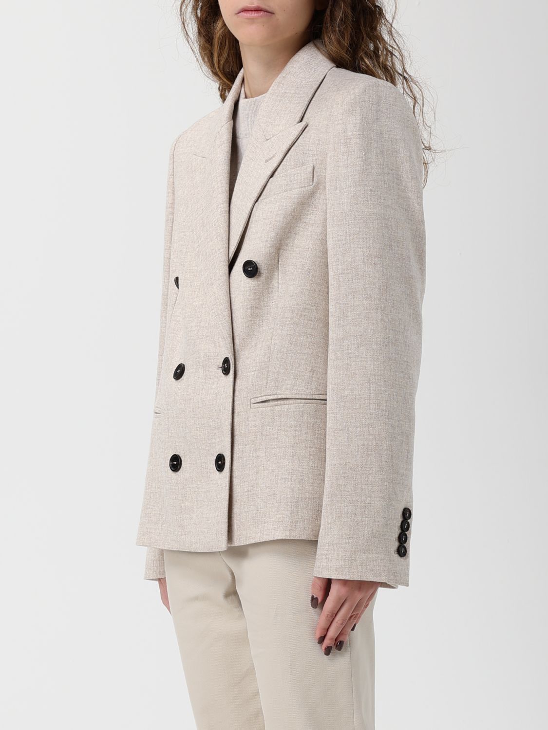 Brunello Cucinelli Brunello Cucinelli Jacket Woman Beige Size S / US 4 / IT 40 - 4 Thumbnail