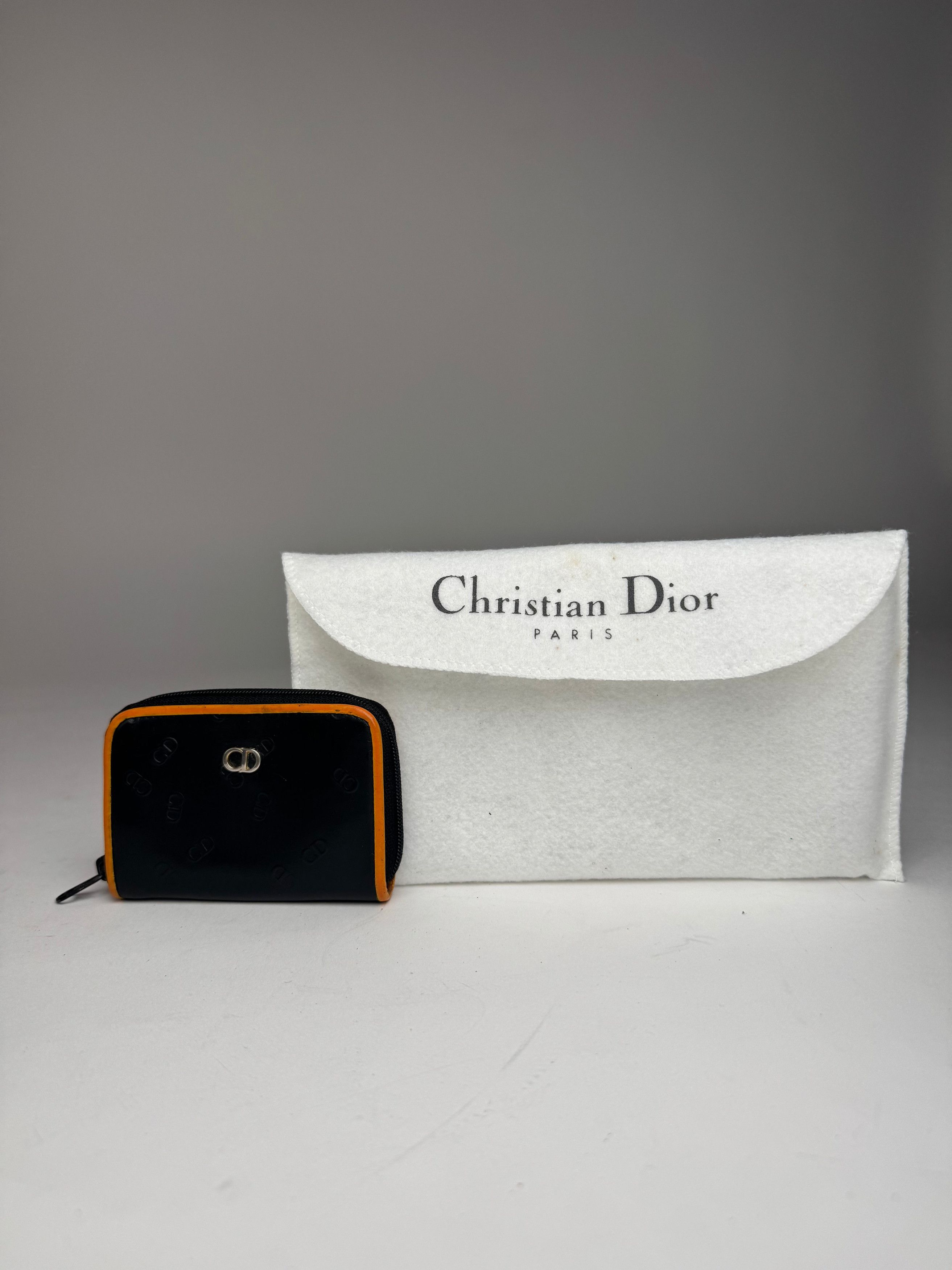 Dior Vintage Leather Card Holder Purse Black Brown Size ONE SIZE - 10 Thumbnail
