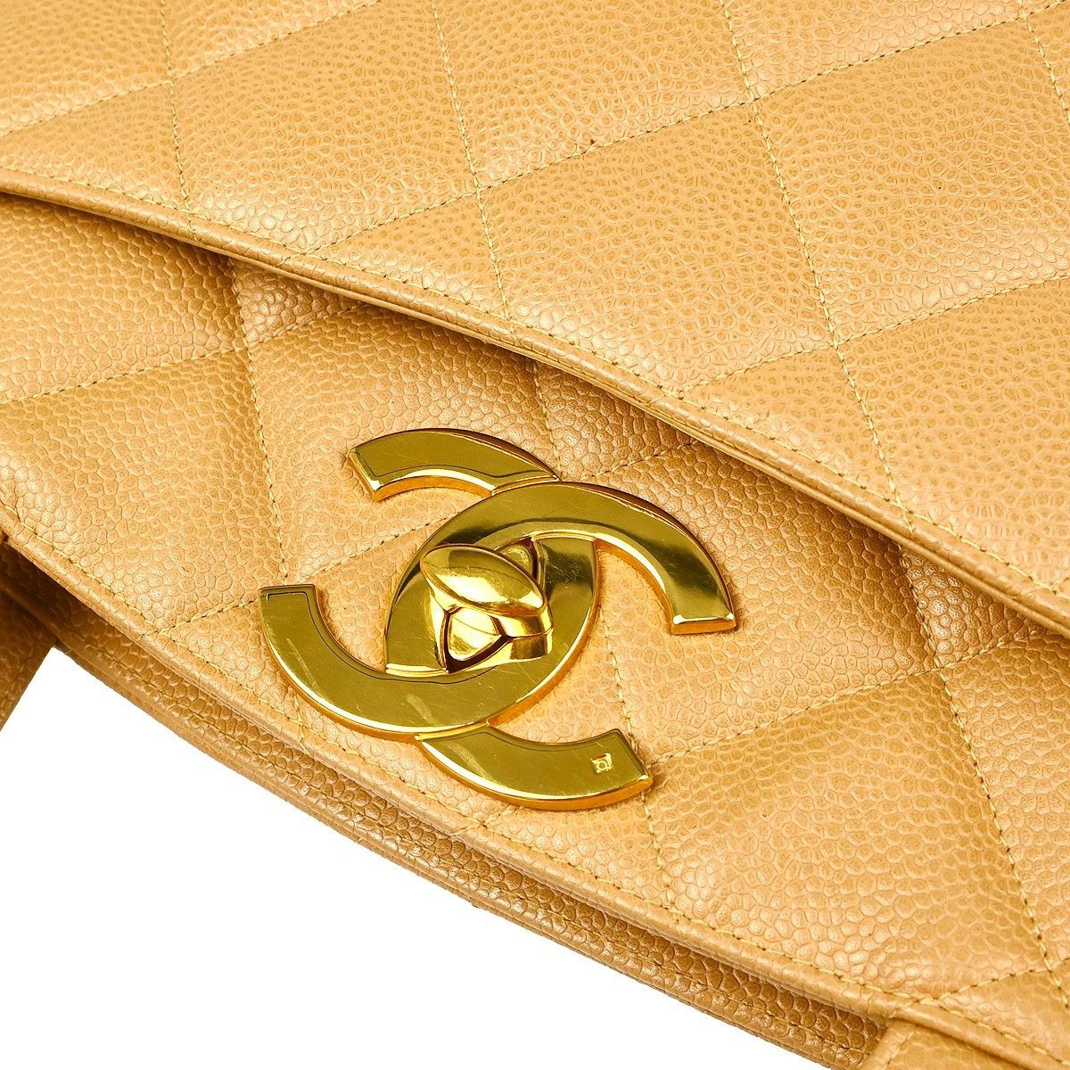 Chanel Chanel Vintage CC Lock Pocket Tote Quilted Caviar Size ONE SIZE - 9 Thumbnail
