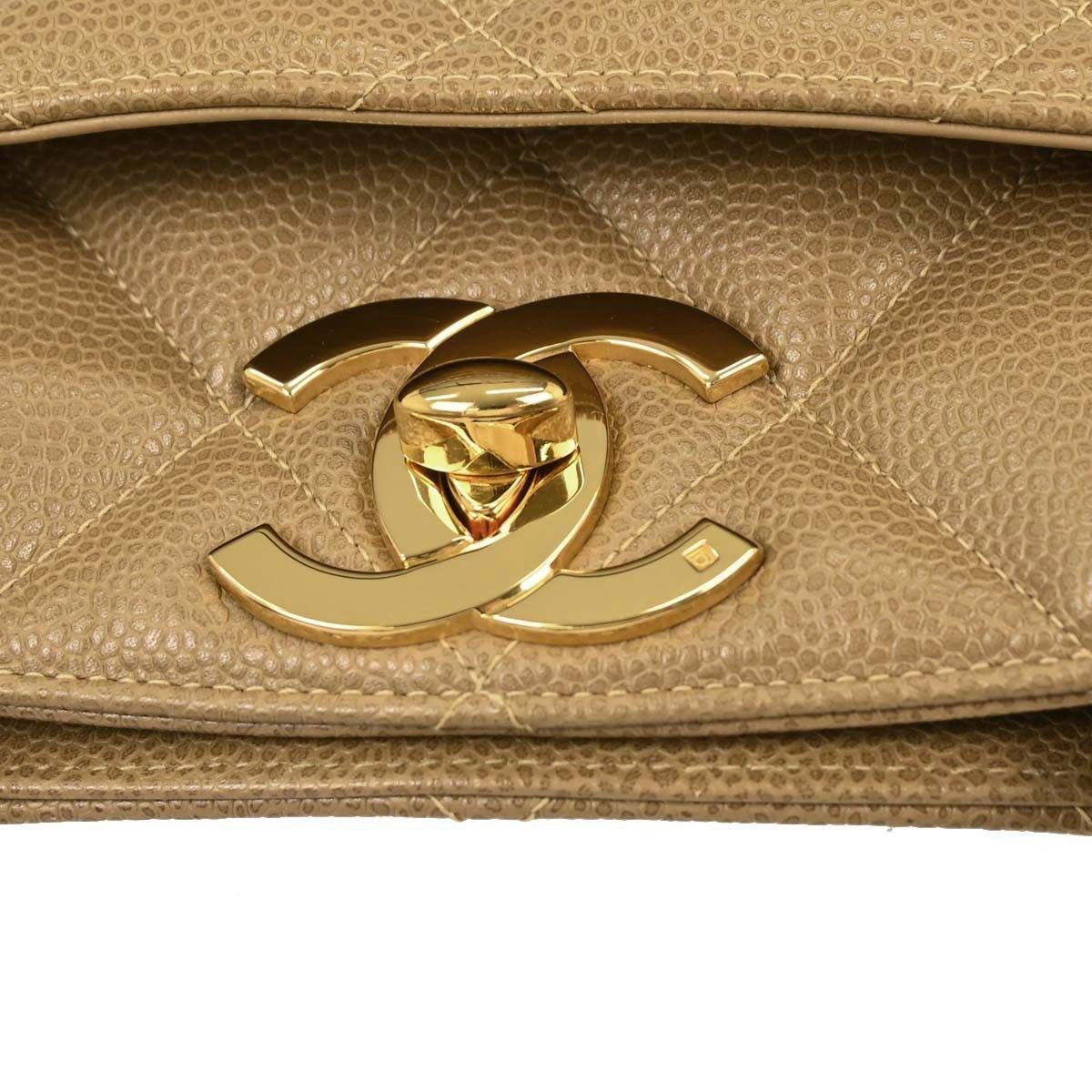 Chanel Chanel Vintage CC Lock Pocket Tote Quilted Caviar Size ONE SIZE - 9 Thumbnail