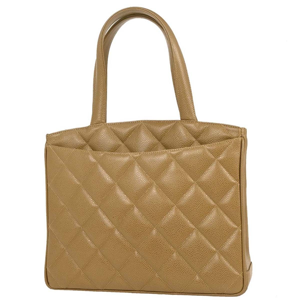 Chanel Chanel Vintage CC Lock Pocket Tote Quilted Caviar Size ONE SIZE - 2 Thumbnail