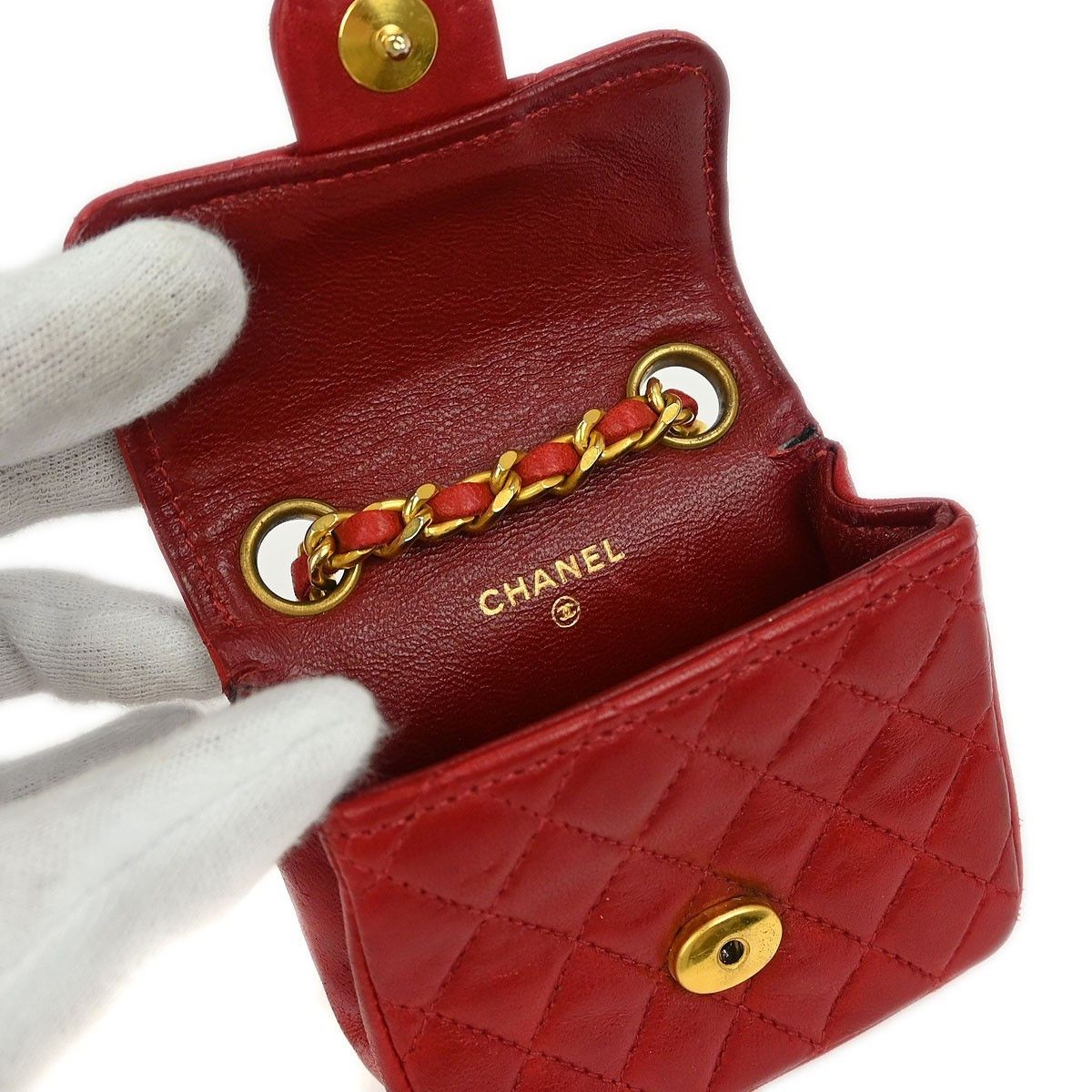 Chanel Chanel Vintage Square CC Flap Chain Belt Bag Quilted Lambskin Size ONE SIZE - 5 Thumbnail