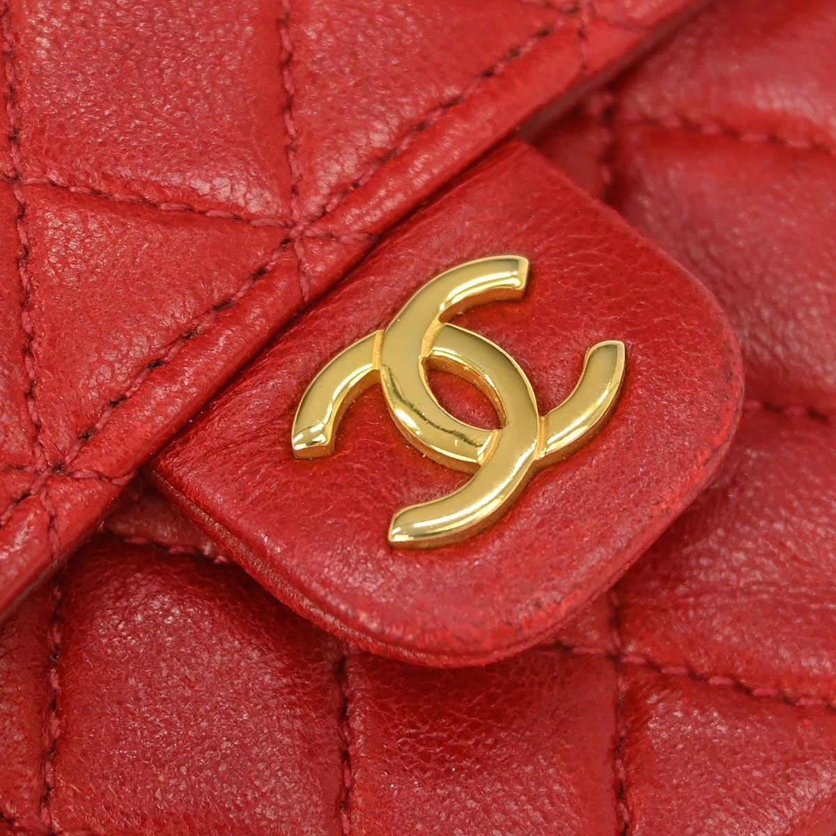 Chanel Chanel Vintage Square CC Flap Chain Belt Bag Quilted Lambskin Size ONE SIZE - 7 Thumbnail