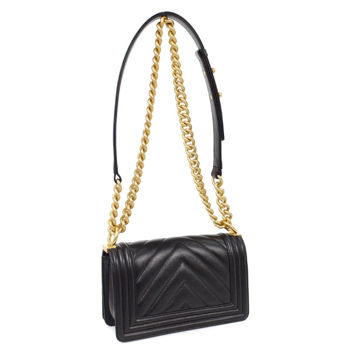 Chanel Chanel Boy Flap Bag Chevron Caviar Size ONE SIZE - 2 Thumbnail