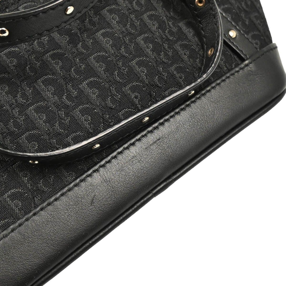 Dior Christian Dior Street Chic Handbag Diorissimo Canvas with Leather Size ONE SIZE - 7 Thumbnail