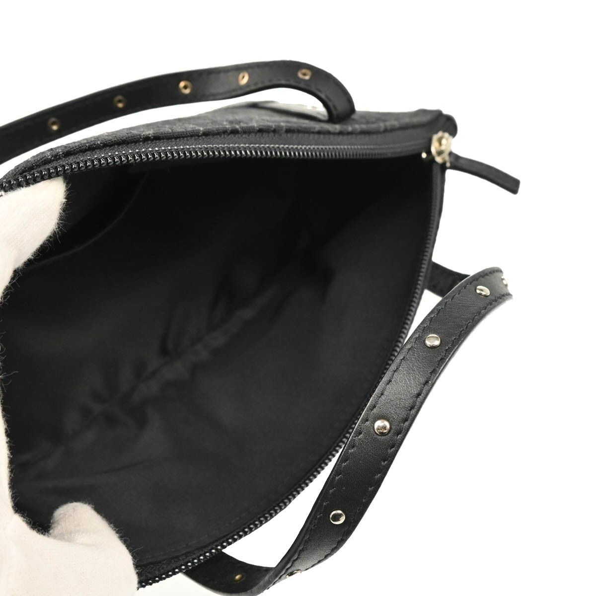 Dior Christian Dior Street Chic Handbag Diorissimo Canvas with Leather Size ONE SIZE - 10 Thumbnail