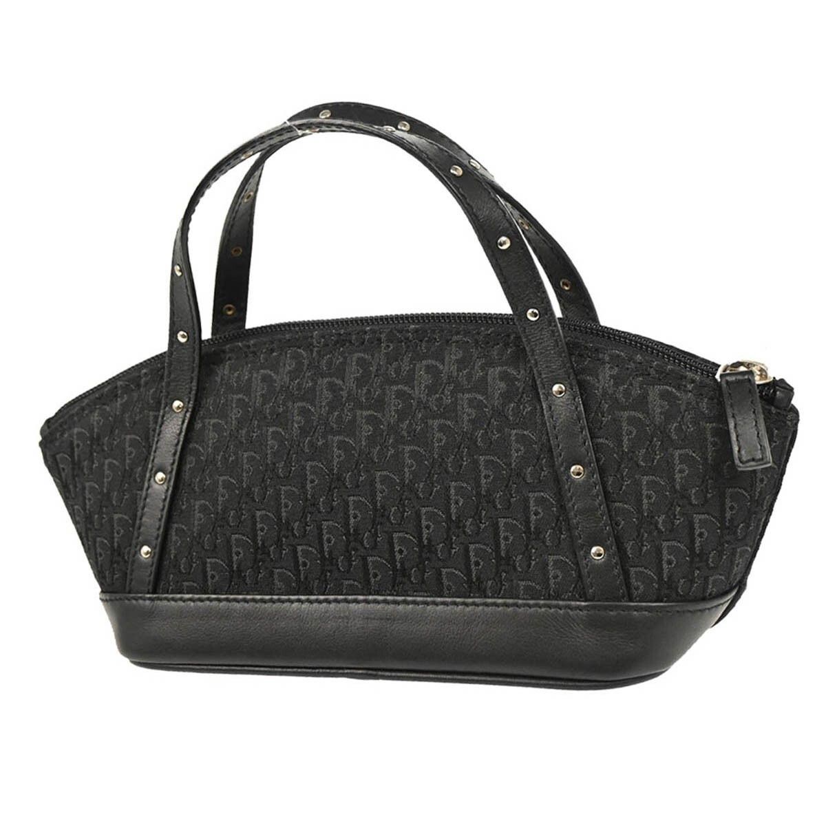 Dior Christian Dior Street Chic Handbag Diorissimo Canvas with Leather Size ONE SIZE - 2 Thumbnail
