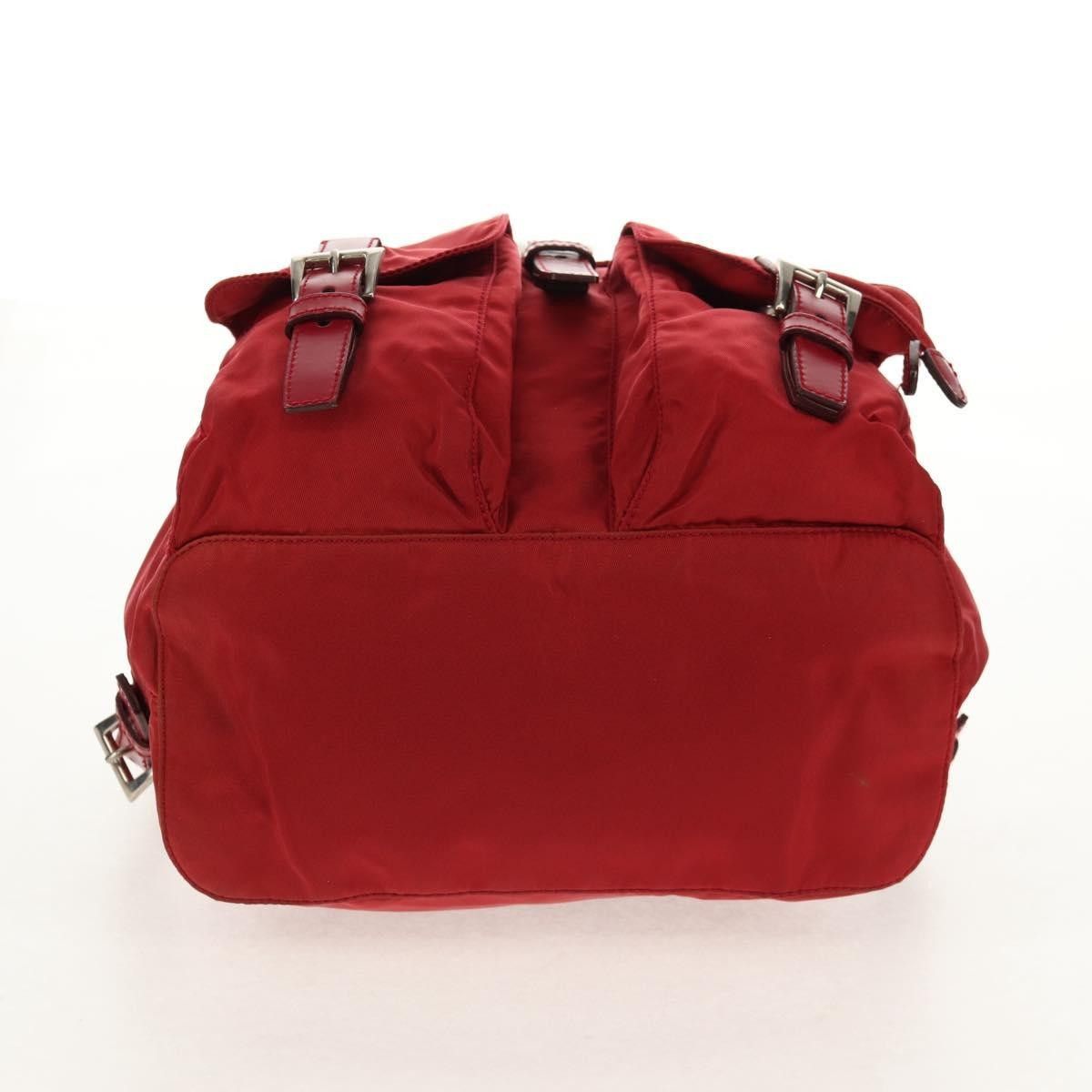 Prada Prada Vela Double Front Pocket Backpack Tessuto with Saffiano Leather Size ONE SIZE - 16 Thumbnail