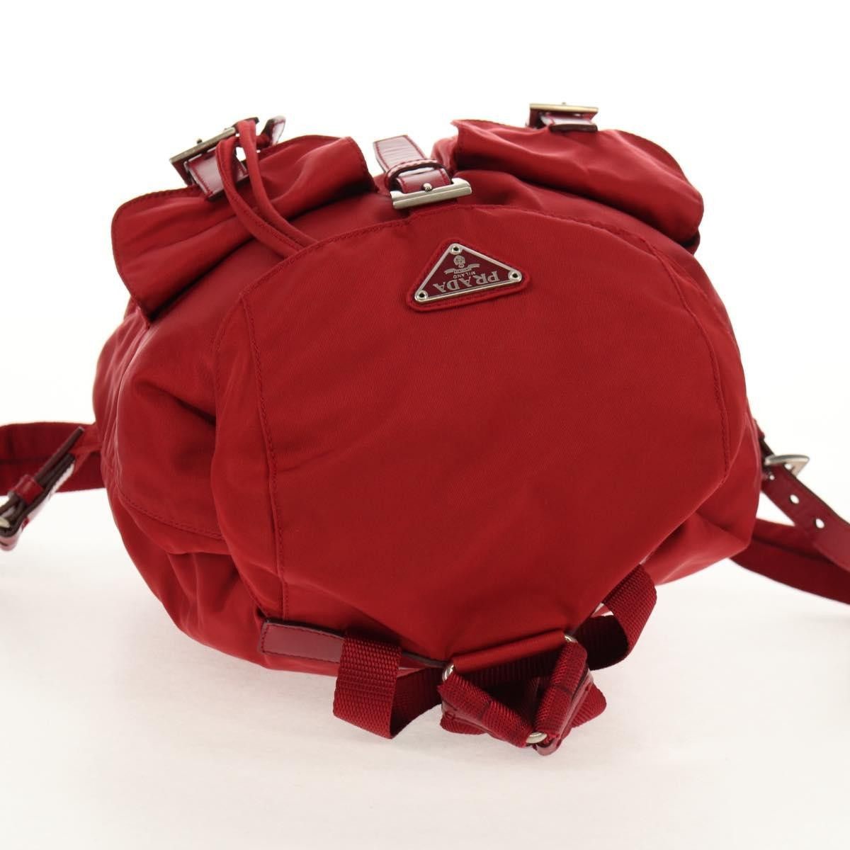 Prada Prada Vela Double Front Pocket Backpack Tessuto with Saffiano Leather Size ONE SIZE - 17 Thumbnail