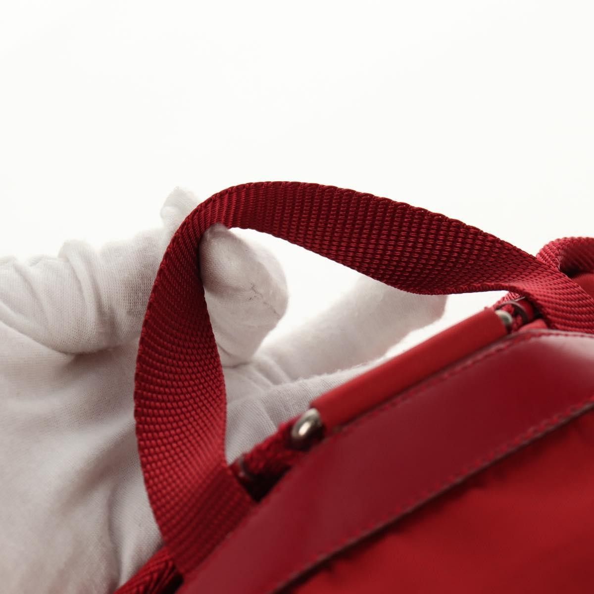 Prada Prada Vela Double Front Pocket Backpack Tessuto with Saffiano Leather Size ONE SIZE - 19 Thumbnail
