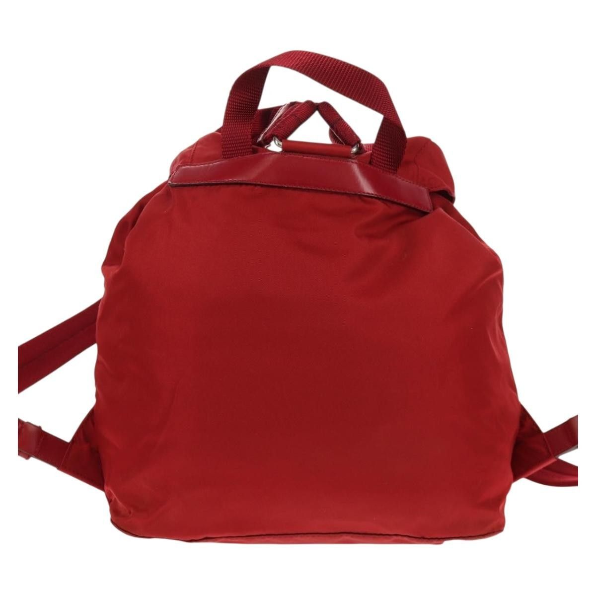 Prada Prada Vela Double Front Pocket Backpack Tessuto with Saffiano Leather Size ONE SIZE - 2 Thumbnail
